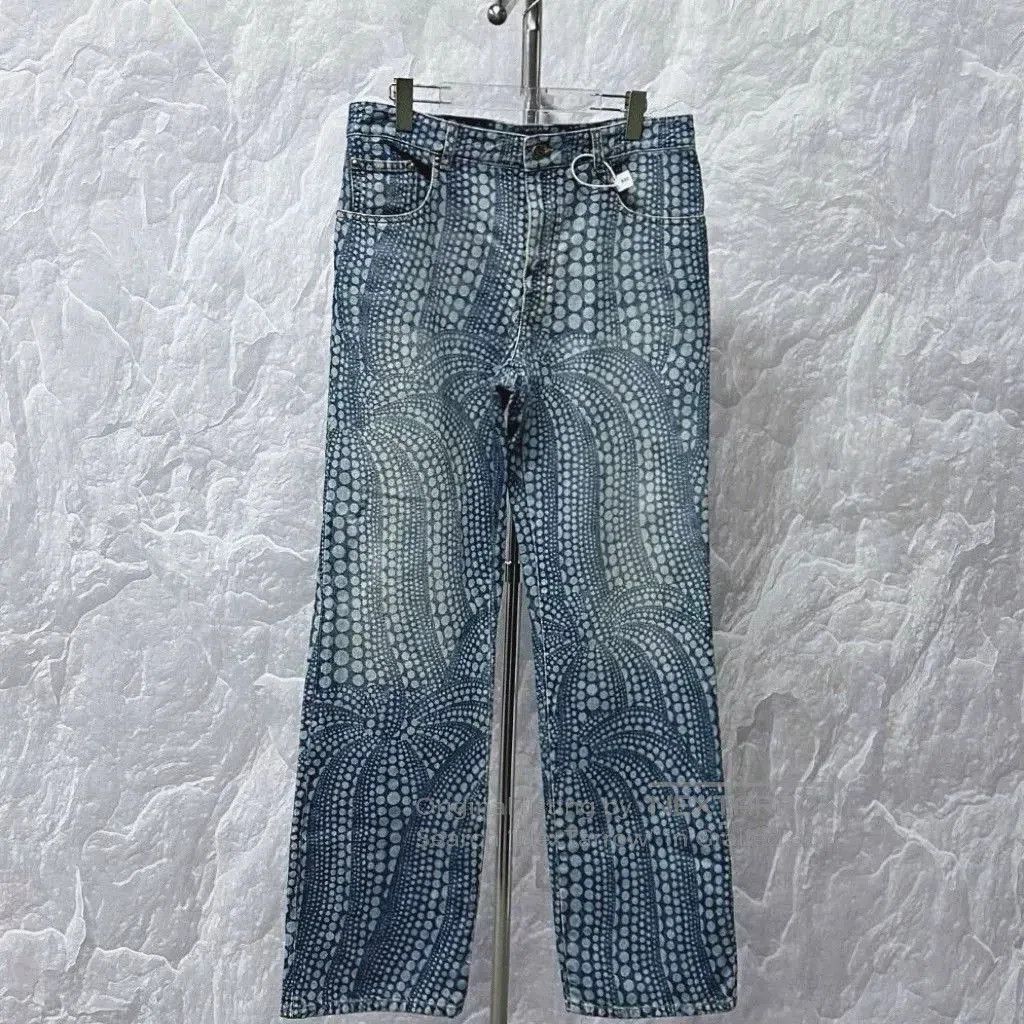 Louis Vuitton Louis Vuitton Polka Dot Denim Pants Size 34. Size 33" - 1 Thumbnail