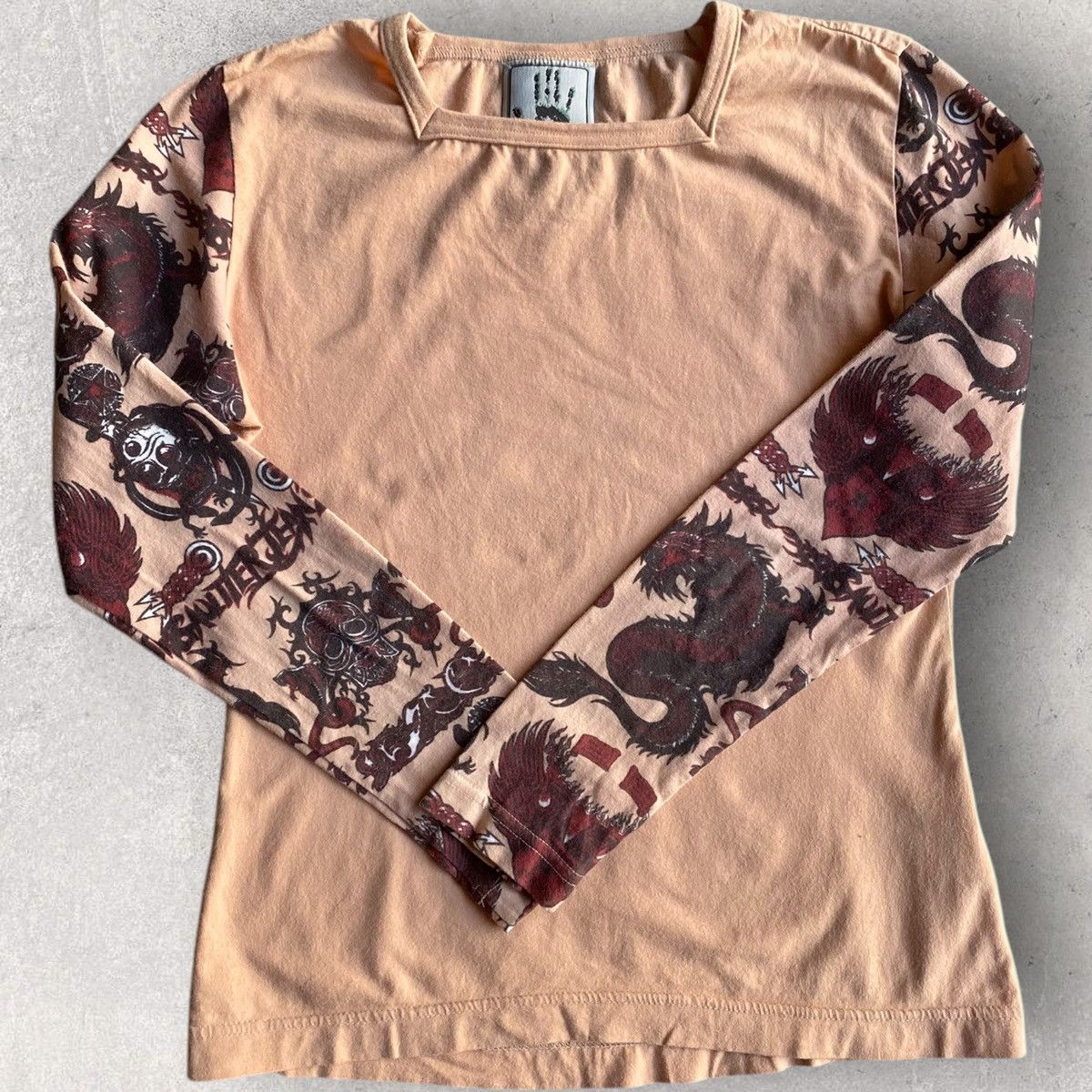 Jean Paul Gaultier Dragon Tribal Sleeve Square Neck L/S Size M / US 6-8 / IT 42-44 - 1 Thumbnail