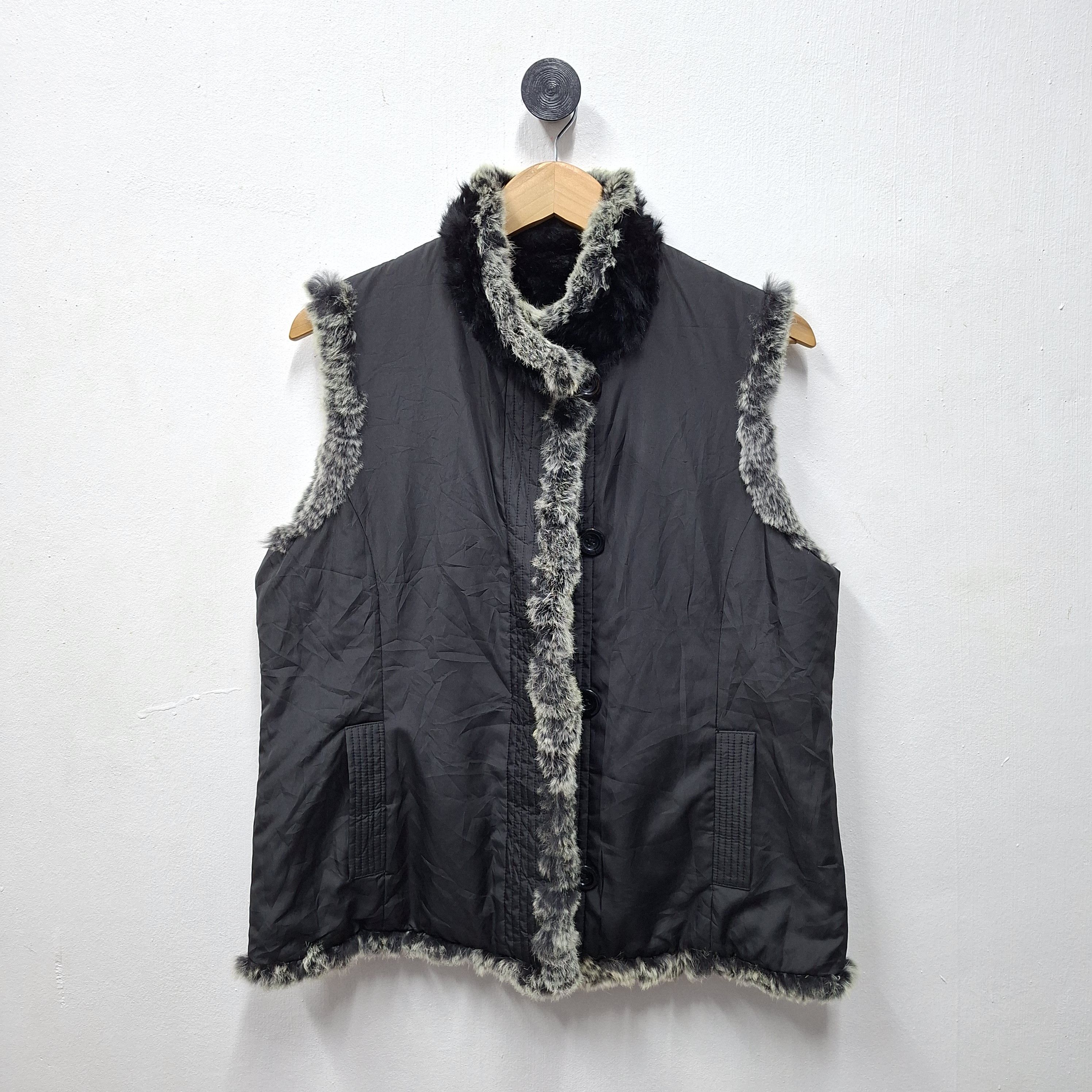 Japanese Brand 💥 Rosasi club japan fur vest jacket Size M / US 6-8 / IT 42-44 - 3 Thumbnail
