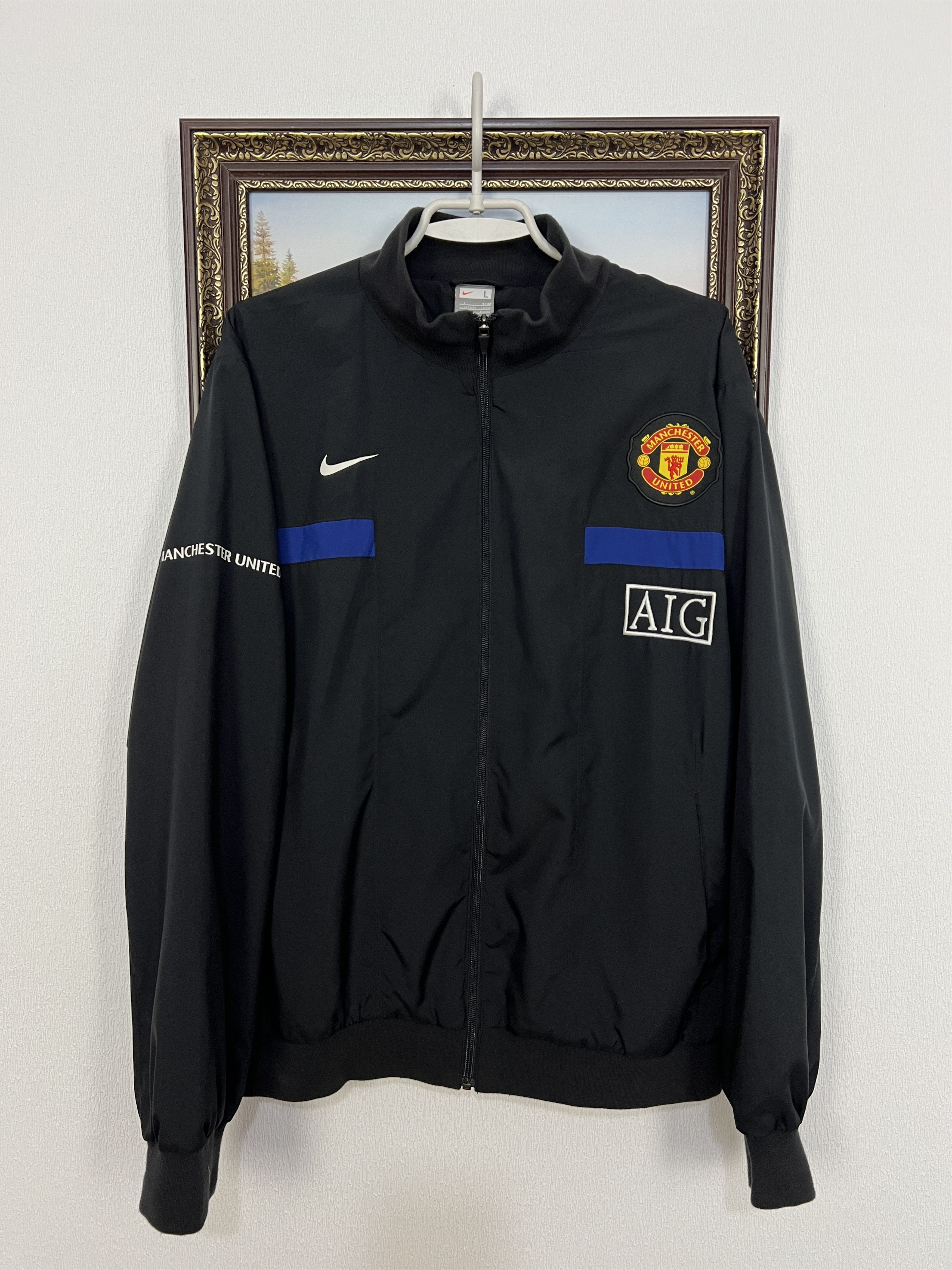 Vintage Nike Manchester United Football Soccer AIG Jacket