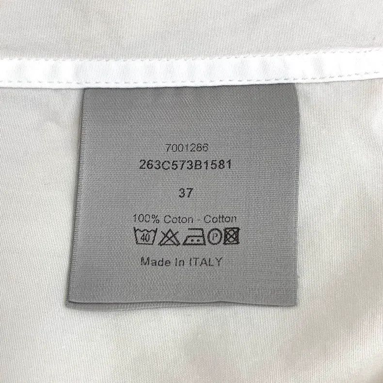 Dior Dior Size 37 White bee embroidery cotton lapel single-breas Size US XXS / EU 40 - 8 Thumbnail