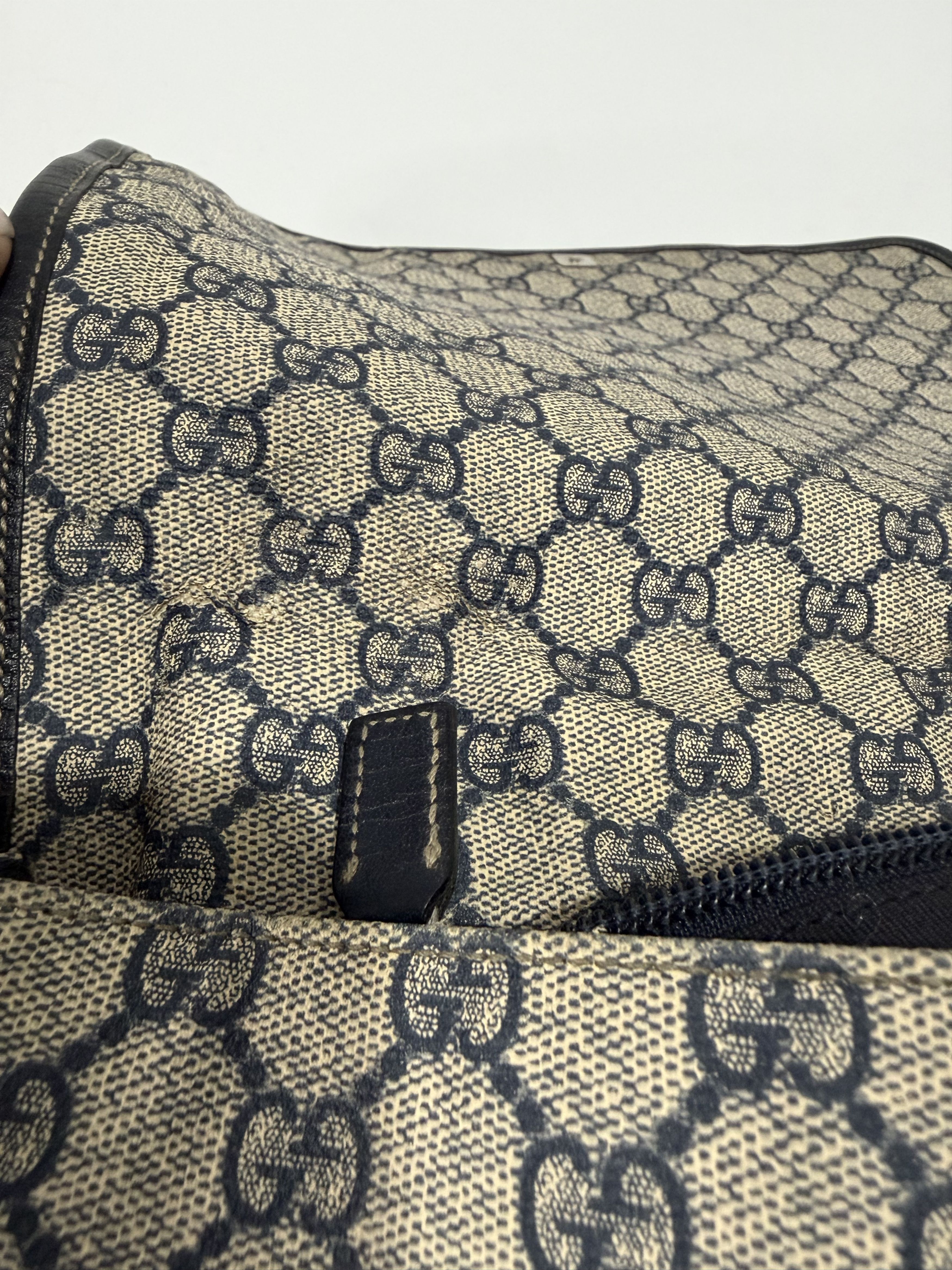 Gucci GUCCI Blue GG Coated Canvas Vintage Web Messenger Bag Size ONE SIZE - 12 Thumbnail