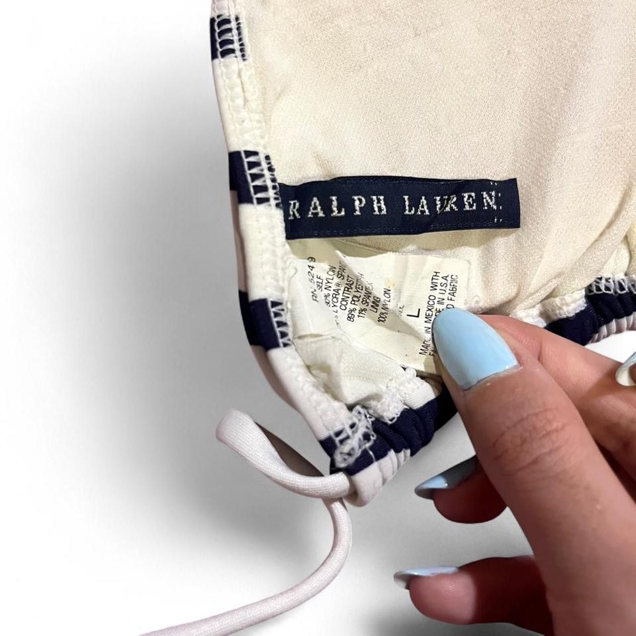 Ralph Lauren Vtg Y2K Ralph Lauren low waisted sailor striped bikini set Size L / US 10 / IT 46 - 5 Thumbnail