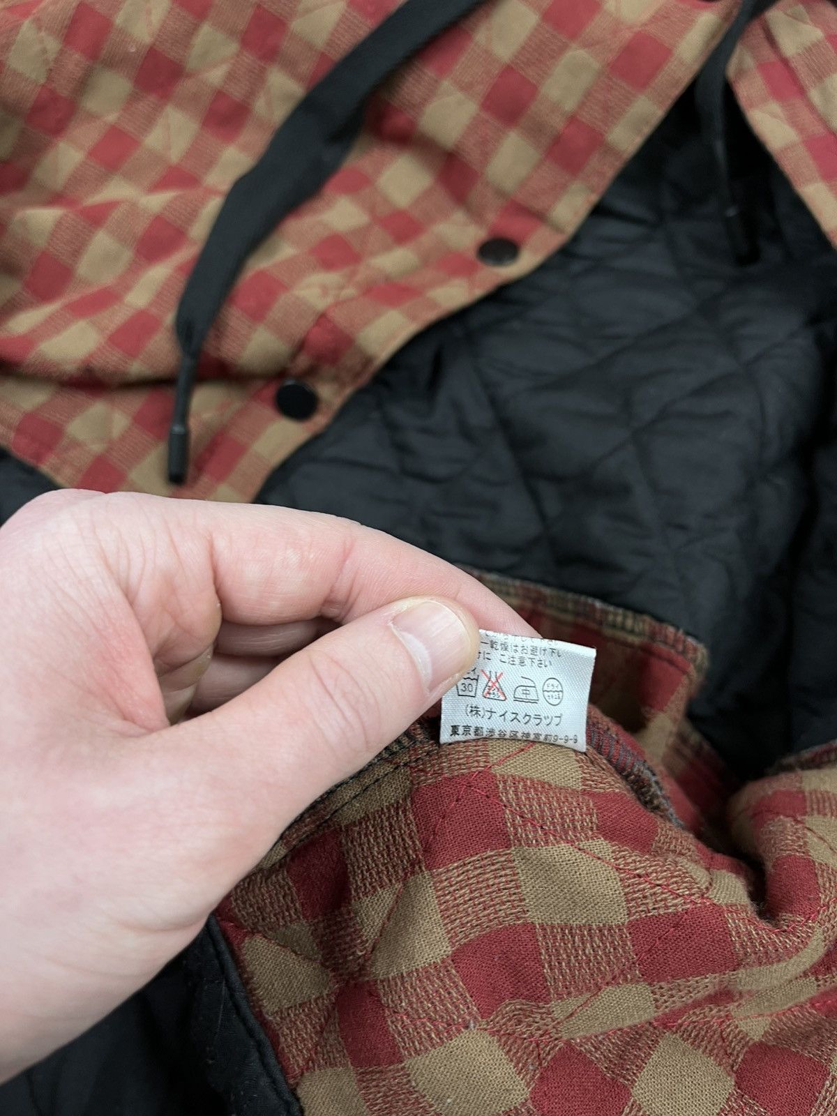 Vintage Japan Hooded Workwear Check Jacket Japan Work