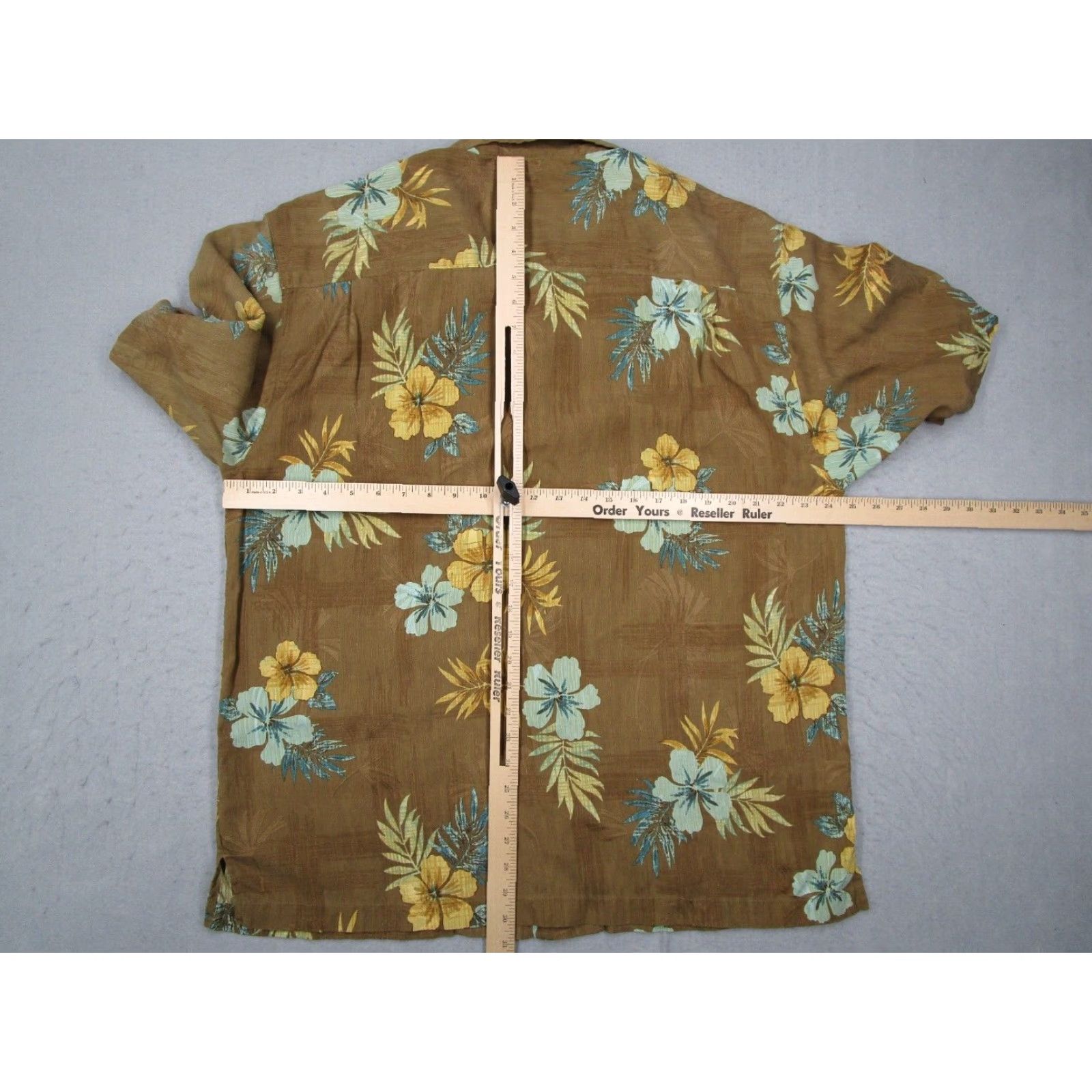 Tommy Bahama VINTAGE Tommy Bahama Shirt Men XL Brown Floral Hibiscus Hawaiian Short Sleeve Silk Casual Size US XL / EU 56 / 4 - 6 Thumbnail