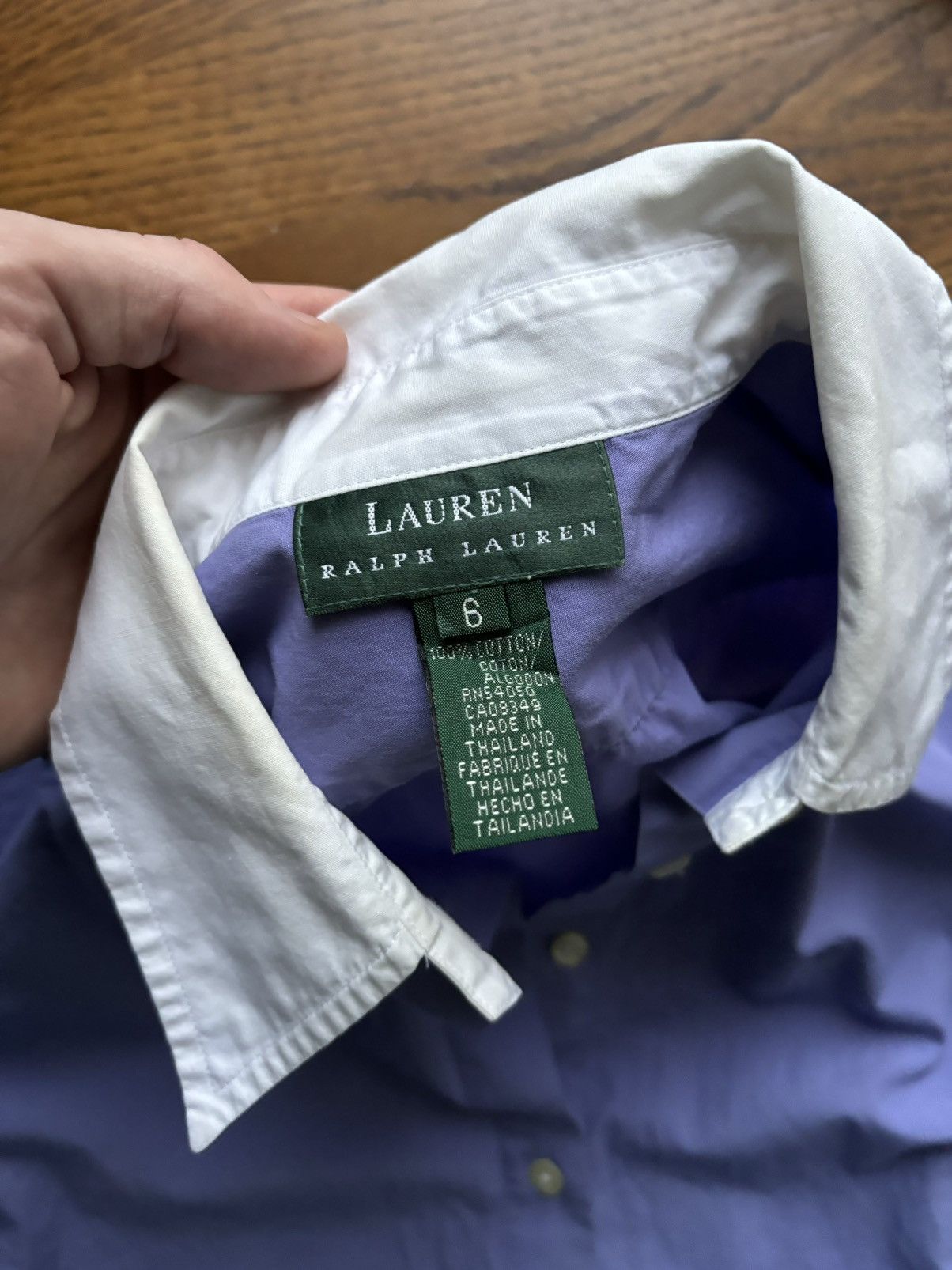 Lauren Ralph Lauren × Polo Ralph Lauren × Ralph Lauren Y2K Ralph Lauren Button Up 2000s Two Tone Dress Shirt Posh Size US XS / EU 42 / 0 - 6 Thumbnail