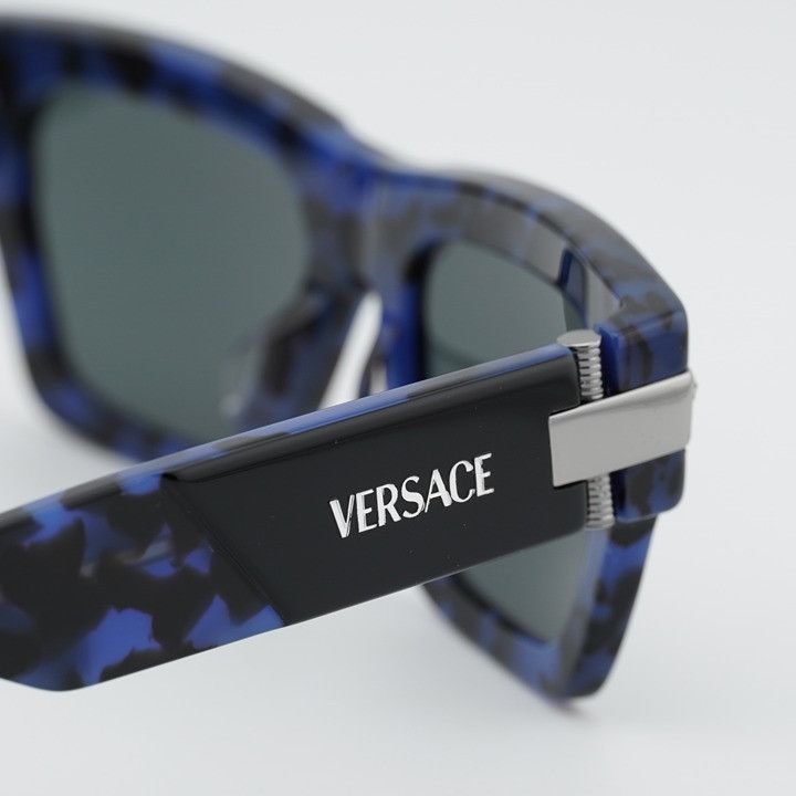 Versace Versace VE4464F 545887 Sunglasses Black / Blue Rectangle Size ONE SIZE - 9 Thumbnail