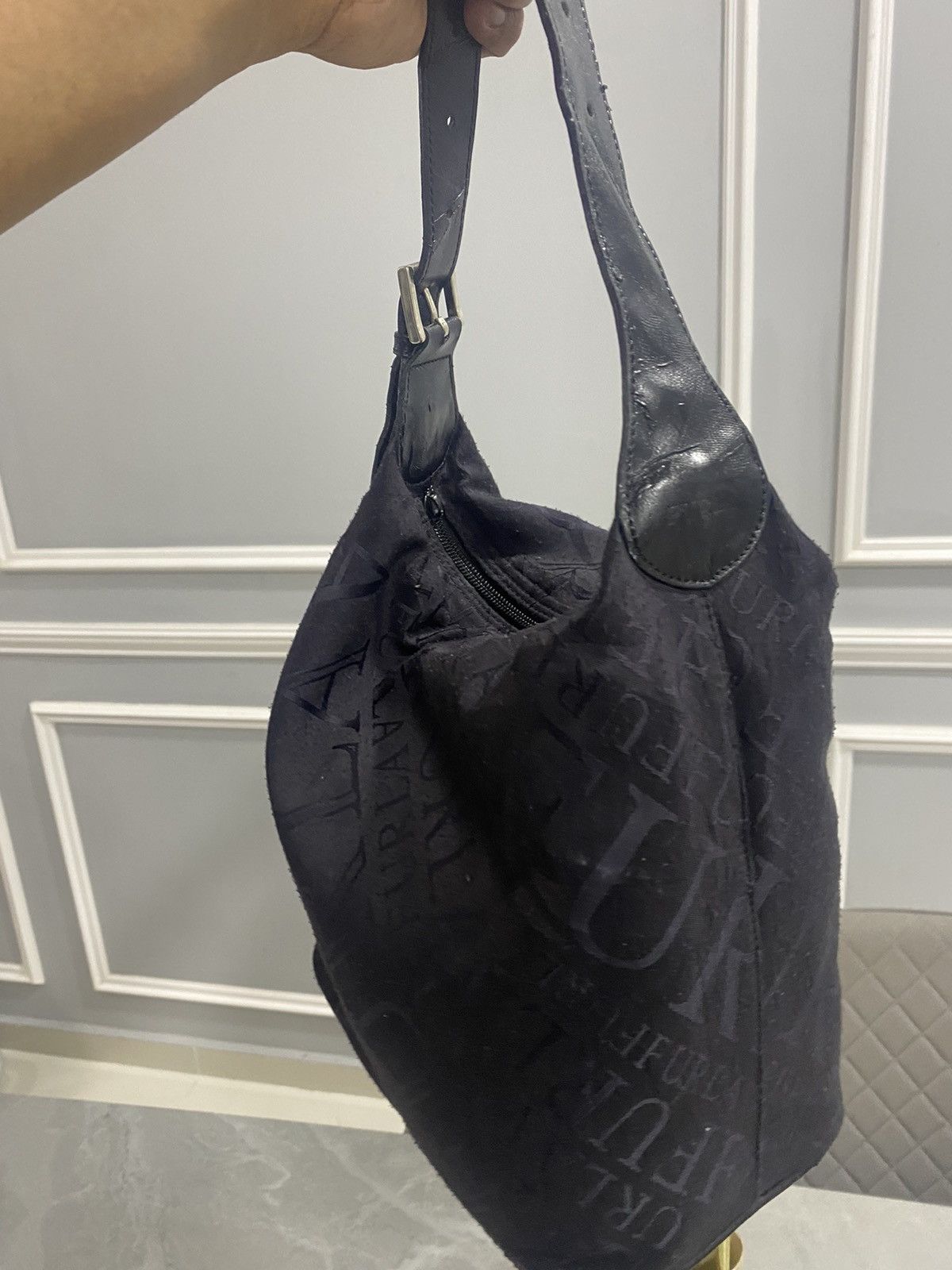Furla FURLA BLACK MONOGRAM SHOULDER BAG Size ONE SIZE - 12 Thumbnail