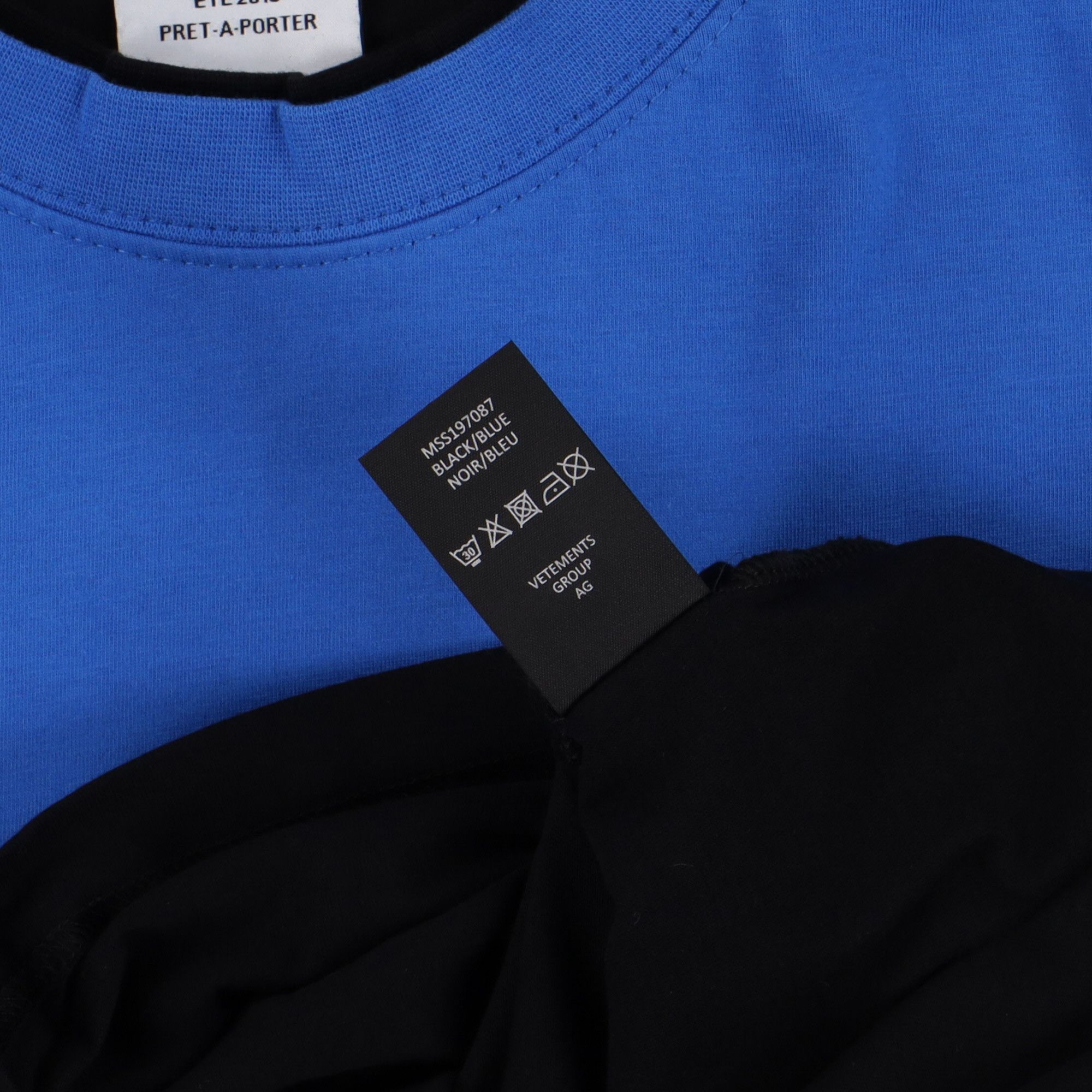 Vetements Blue Company Slogan Logo Patchwork T-Shirt Size M / US 6-8 / IT 42-44 - 7 Thumbnail