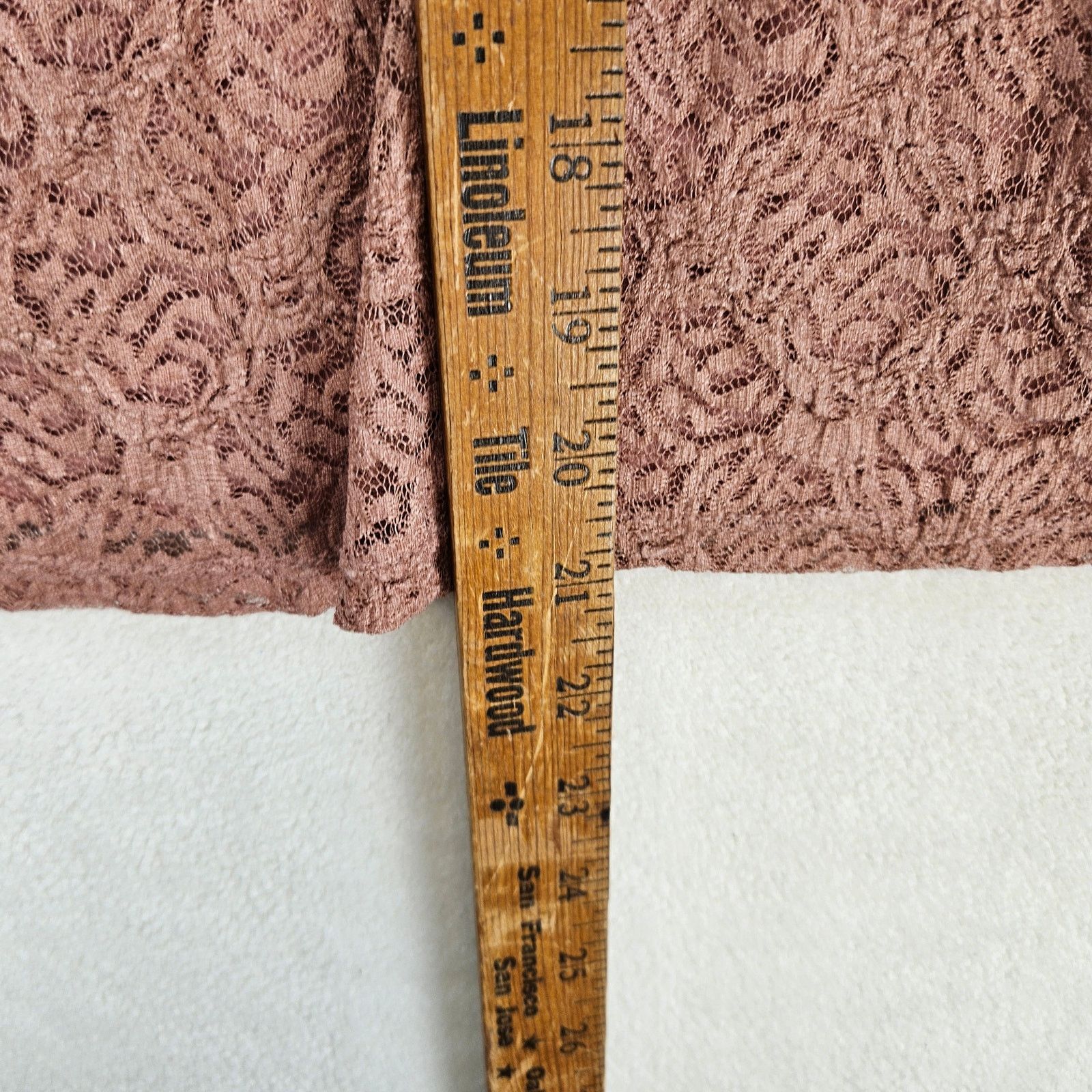 Lucky Brand LUCKY BRAND WOMEN'S XXL LACE SMOCKED TIE TOP ASH ROSE NWT Size XXL / US 16-18 / IT 52-54 - 4 Thumbnail