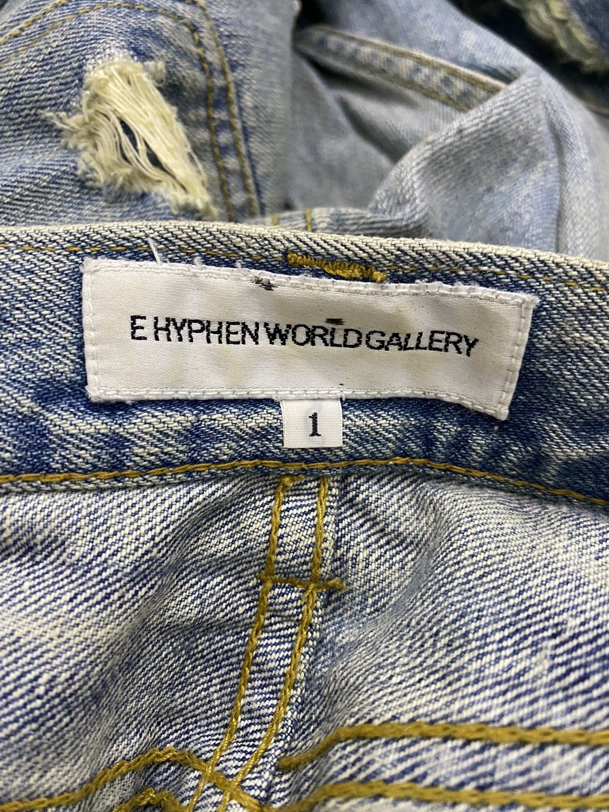 Junya Watanabe Japan Brand Patchwork E Hyphen World Gallery Ripped Design Size US 29 - 8 Thumbnail