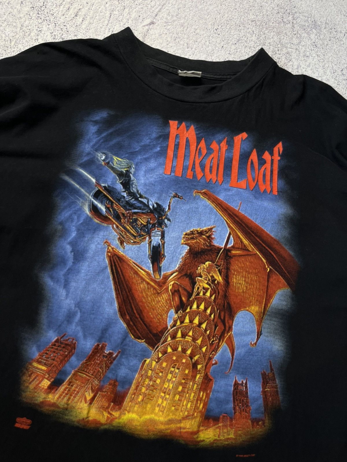 Band Tees Vintage 1993 Meat Loaf World Tour Long Sleeve T-Shirt Size US XL / EU 56 / 4 - 7 Thumbnail
