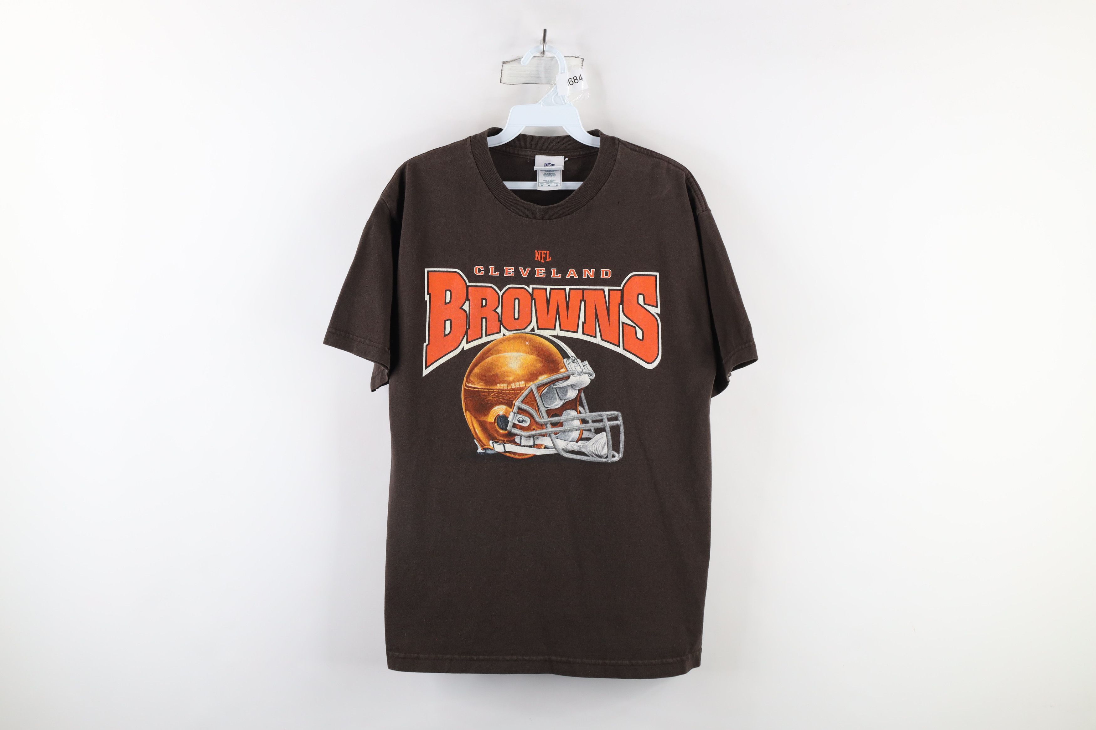 Vintage Vintage Spell Out Cleveland Browns Football Helmet T-Shirt Size US M / EU 48-50 / 2 - 1 Thumbnail