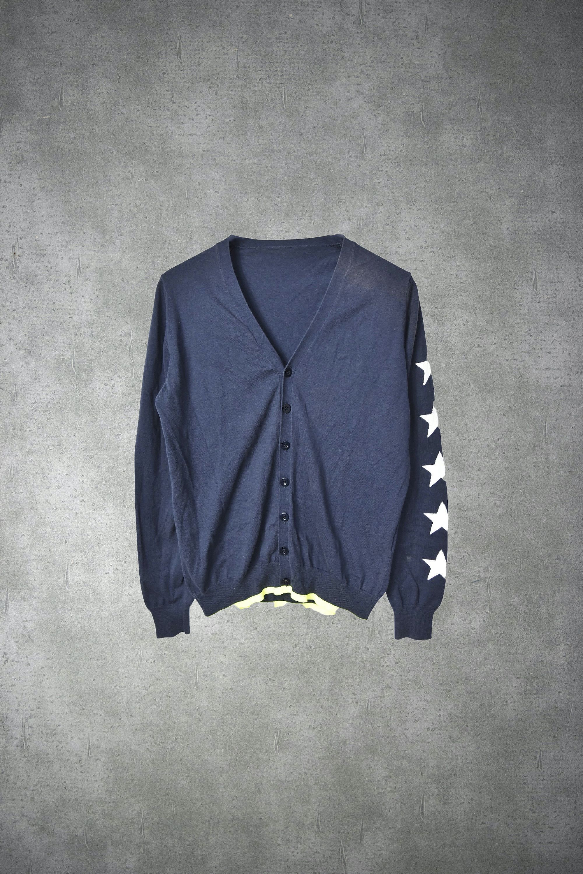 image of Sophnet/star Graphic Cardigan/27739 - 774 50 in Navy, Men's (Size XS)
