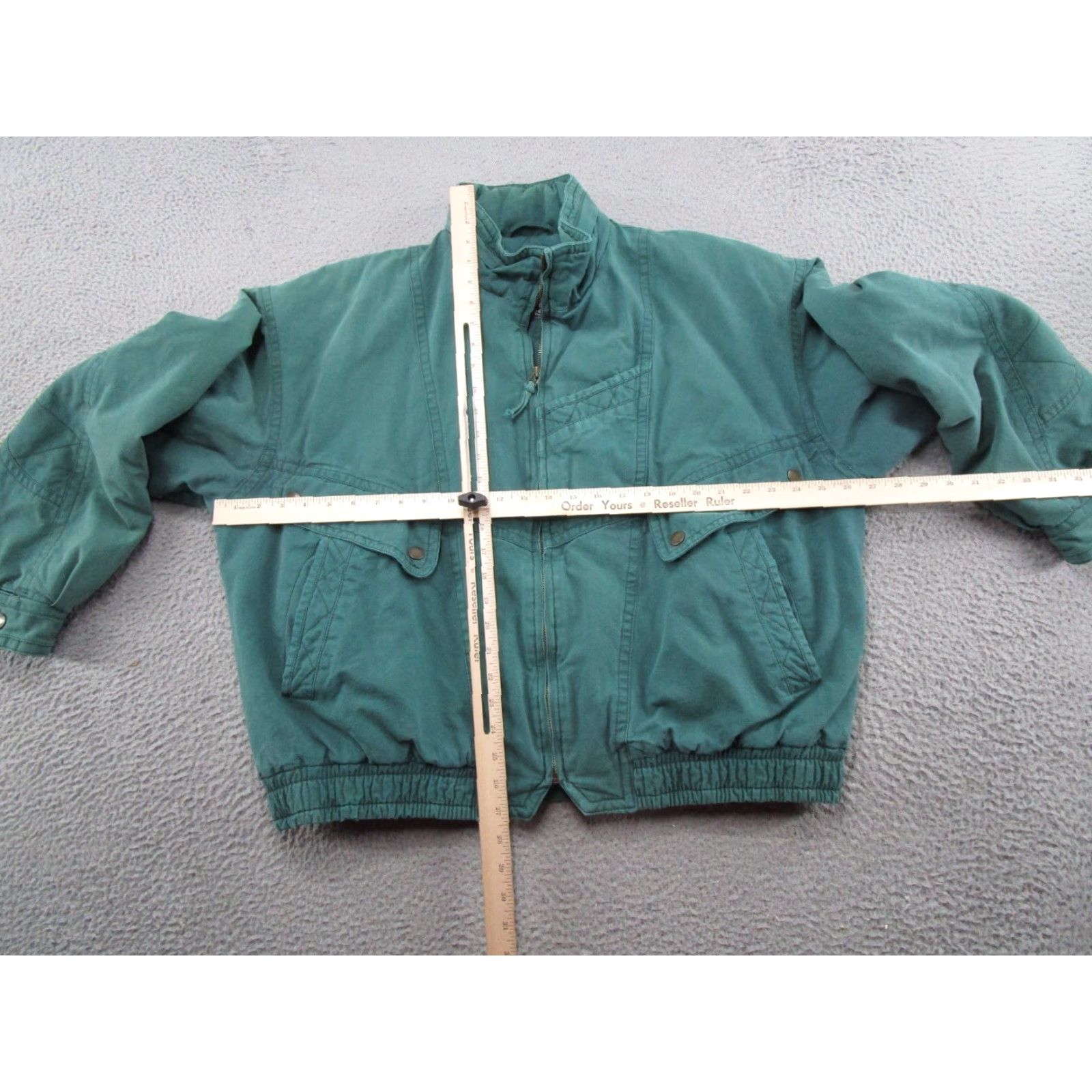 Members Only VINTAGE Members Only Jacket 90s Green Canvas Full Zip Size L Men Size US L / EU 52-54 / 3 - 5 Thumbnail