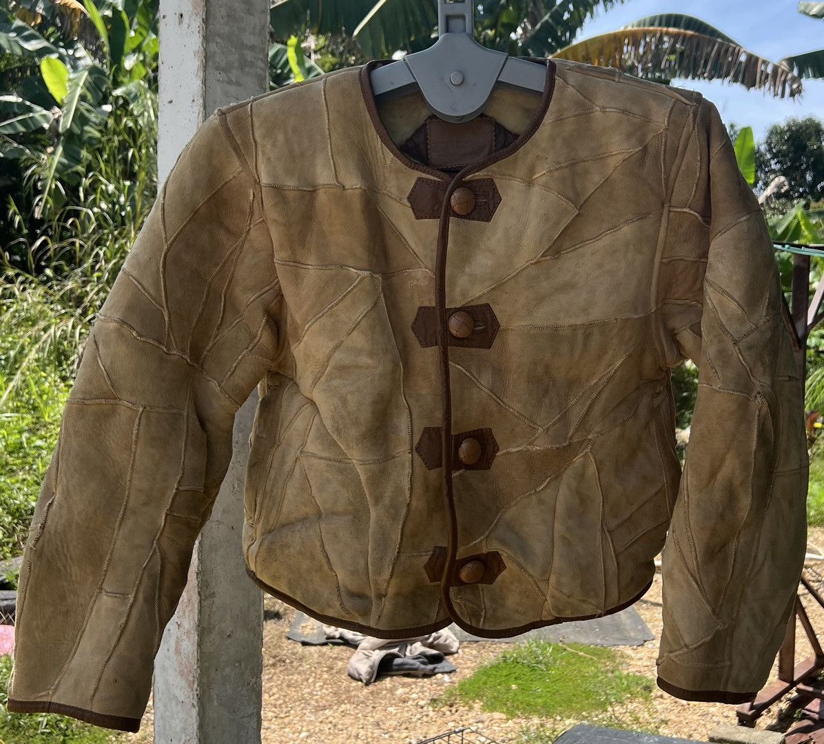 Hai Sporting Gear Vintage Hai Sporting Gearlssey Sherpa PatchworkLeatherJacket Size US M / EU 48-50 / 2 - 24 Thumbnail