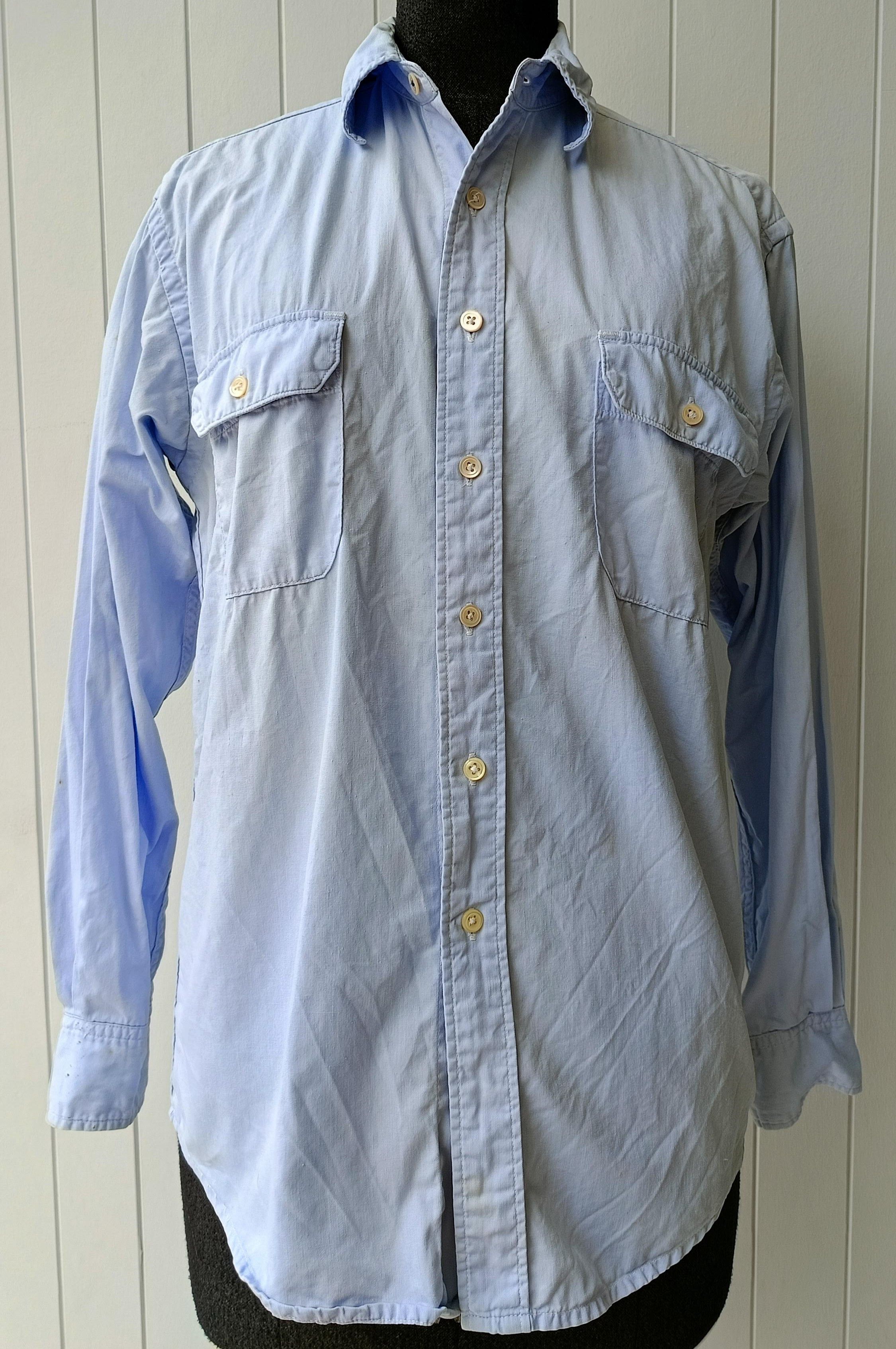 45rpm 45RPM NMD studio by R 90's solid blue stains shirt Size US S / EU 44-46 / 1 - 7 Thumbnail