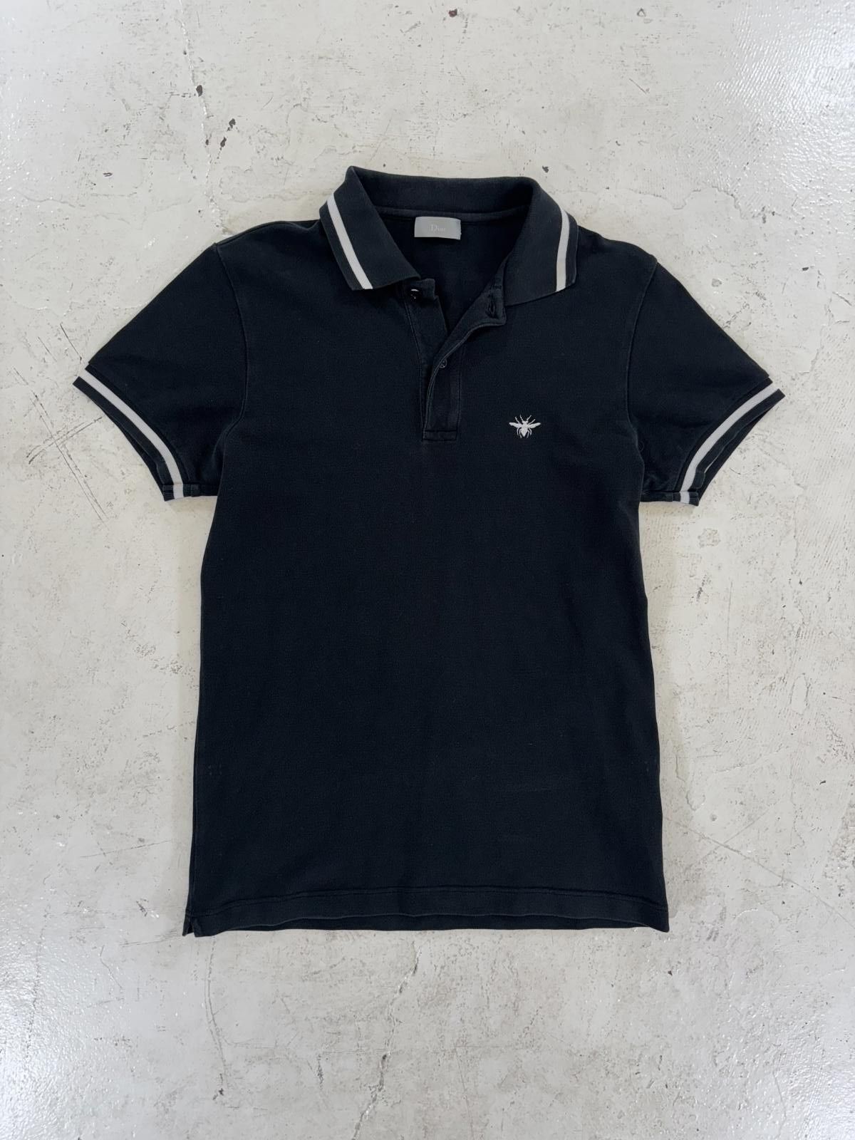 Dior Dior Homme SS06 Black Polo Shirt Rhinestones in size S | Grailed