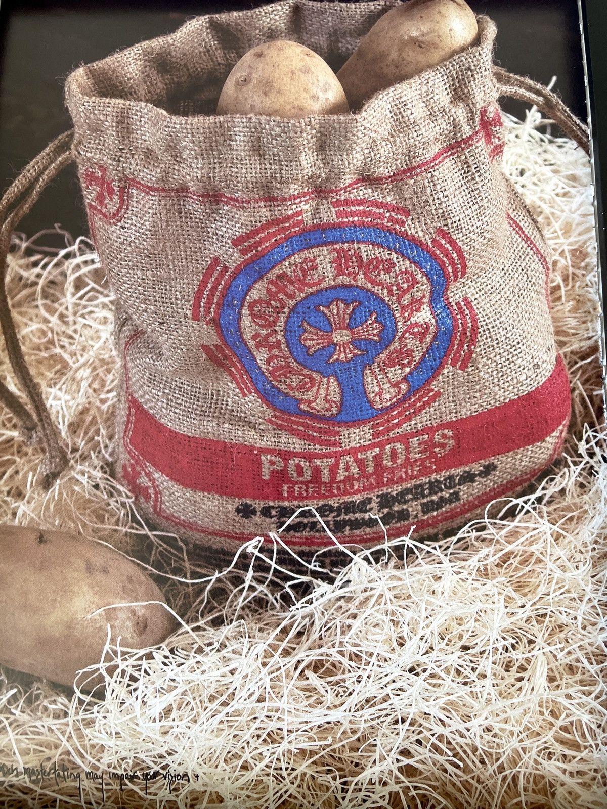 Chrome Hearts × Vintage Chrome Hearts potato bag Poster framed 9x11 Size ONE SIZE - 2 Thumbnail