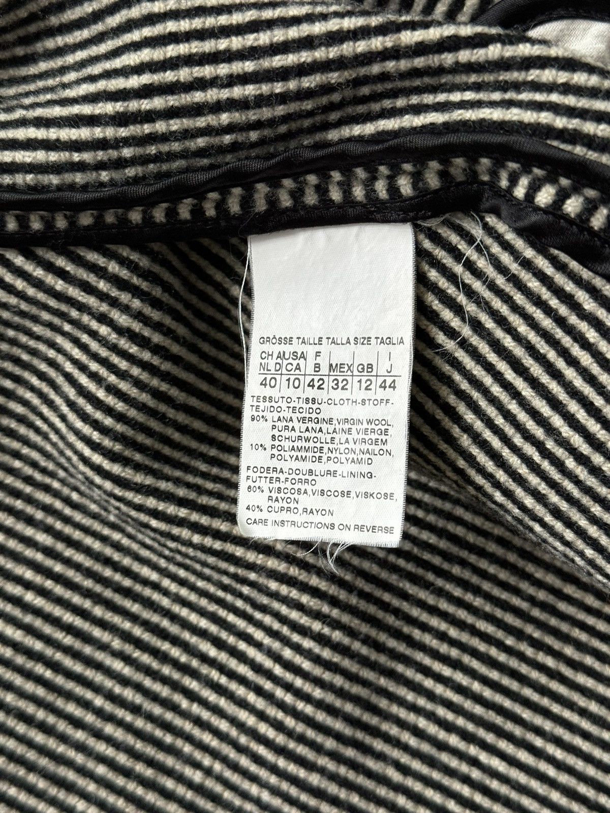 Designer × Max Mara × Weekend Max Mara Max Mara Weekend striped wool coat jacket Size L / US 10 / IT 46 - 9 Thumbnail