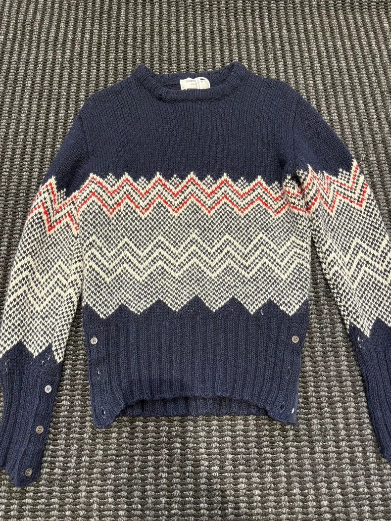 Thom Browne Thom Browne Wool Wave Pattern Sweater - dmc Size US XS / EU 42 / 0 - 1 Thumbnail