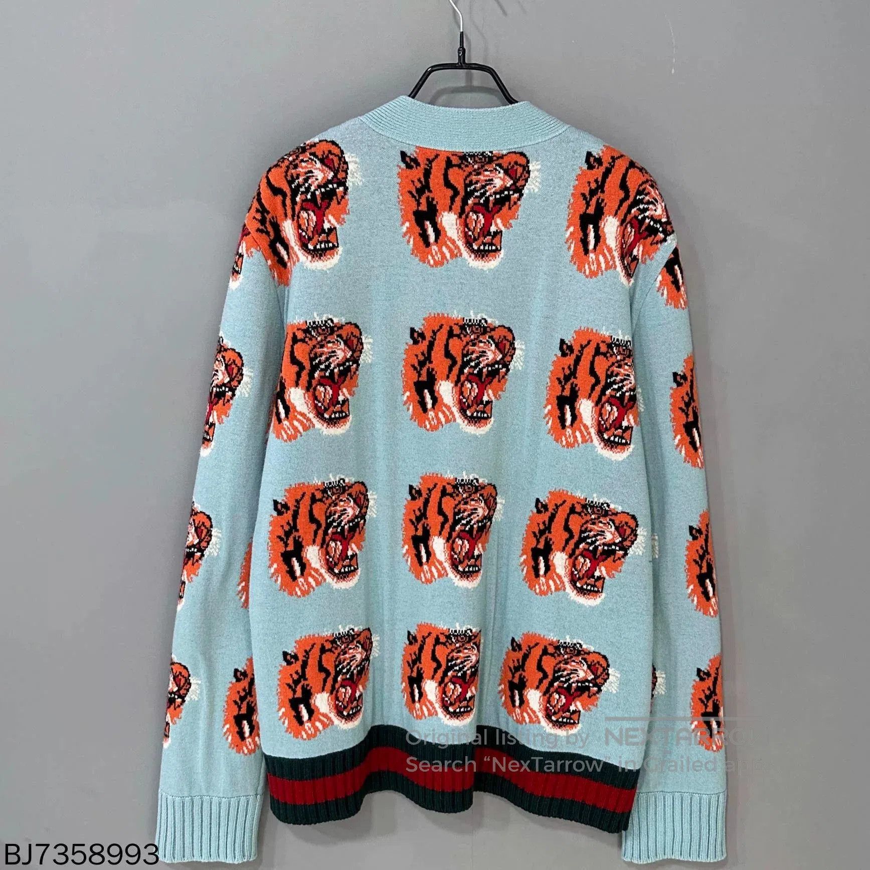 Gucci Gucci Blue Tiger Logo Cardigan. Size US XXL / EU 58 / 5 - 3 Thumbnail