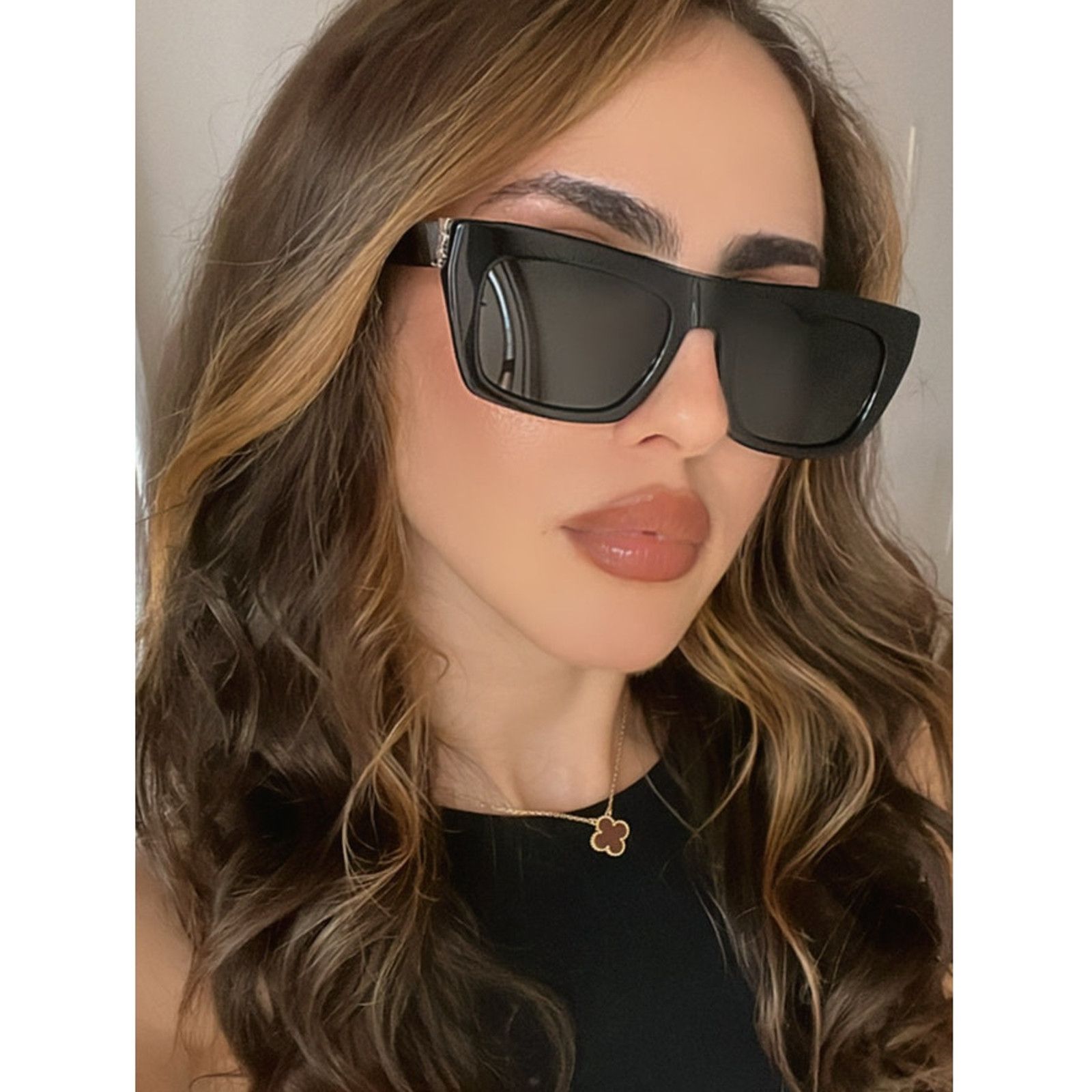 Final Price! Saint Laurent SLM131/F 001 Black Sunglasses Sunglasses Saint Laurent SL 1 /F- BLACK / at Amazon Men main image 3
