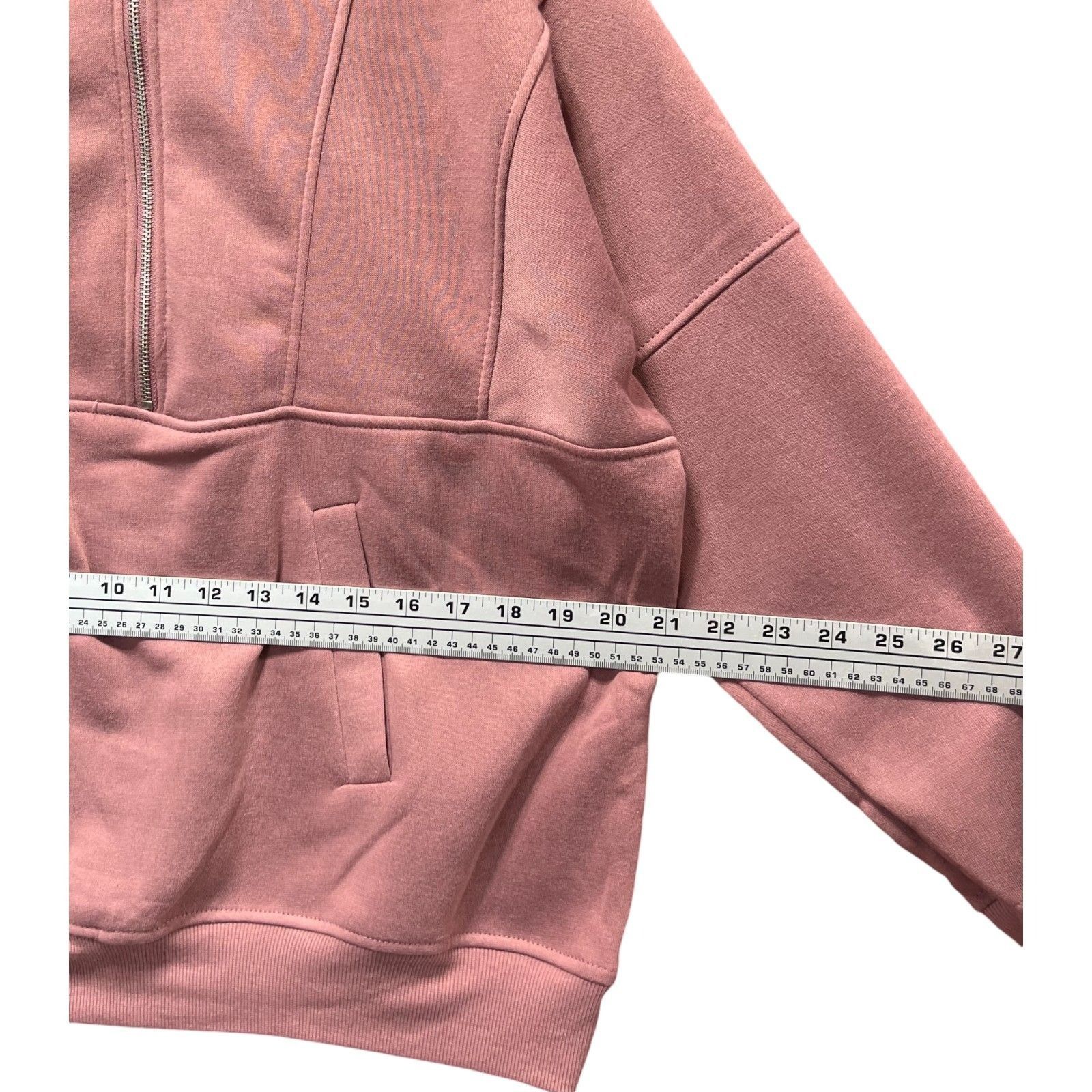 Other Love Mood - Women's Long Sleeve 1/2 Zip Sweatshirt - Pink - Size S / US 4 / IT 40 - 3 Thumbnail