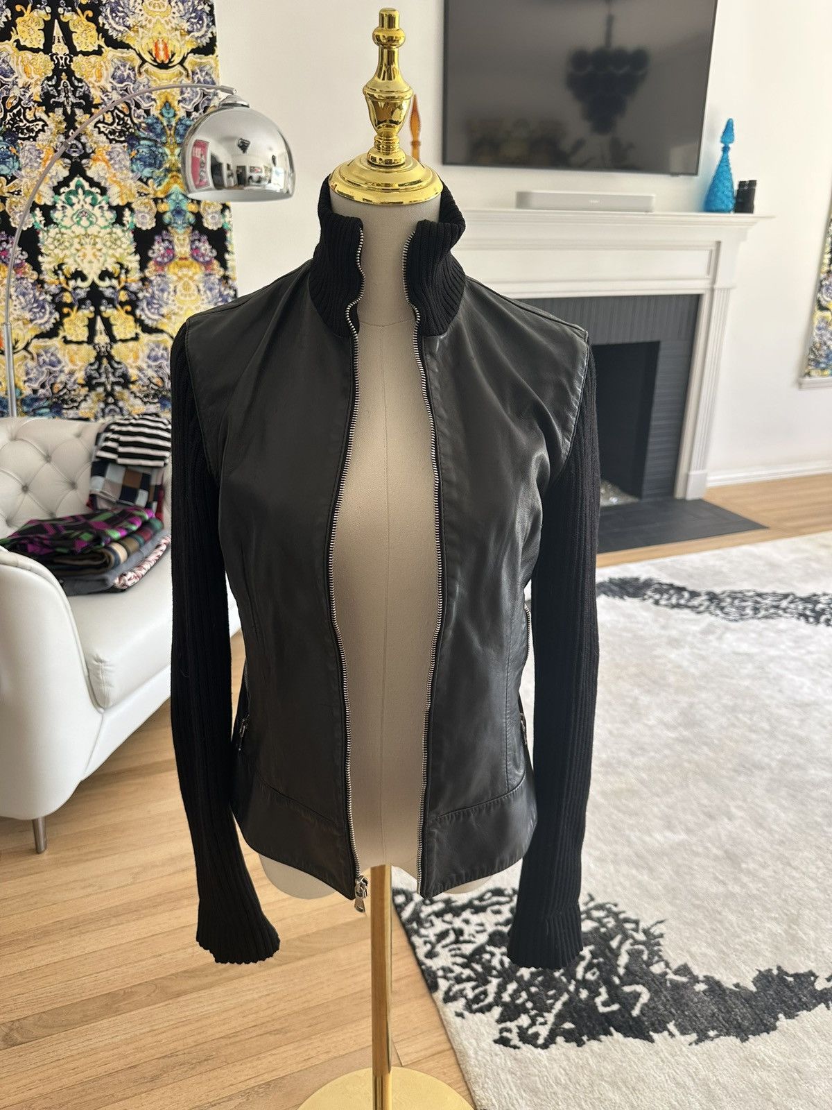 Dolce & Gabbana DOLCE & GABBANA – Vintage Wool & Leather Bomber Jacket Size S / US 4 / IT 40 - 7 Thumbnail
