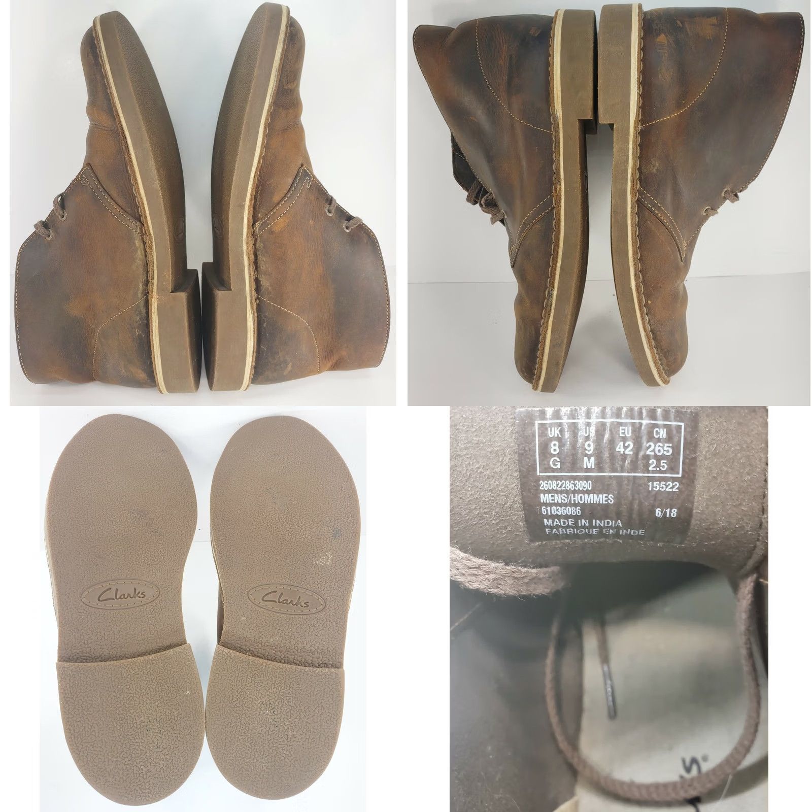Clarks Collection by Clarks Bushacre 2 Desert Chukka Boot Mens 9M Beeswax Nubuck Finish Boots Mens 9 Size US 9 / EU 42 - 8 Thumbnail