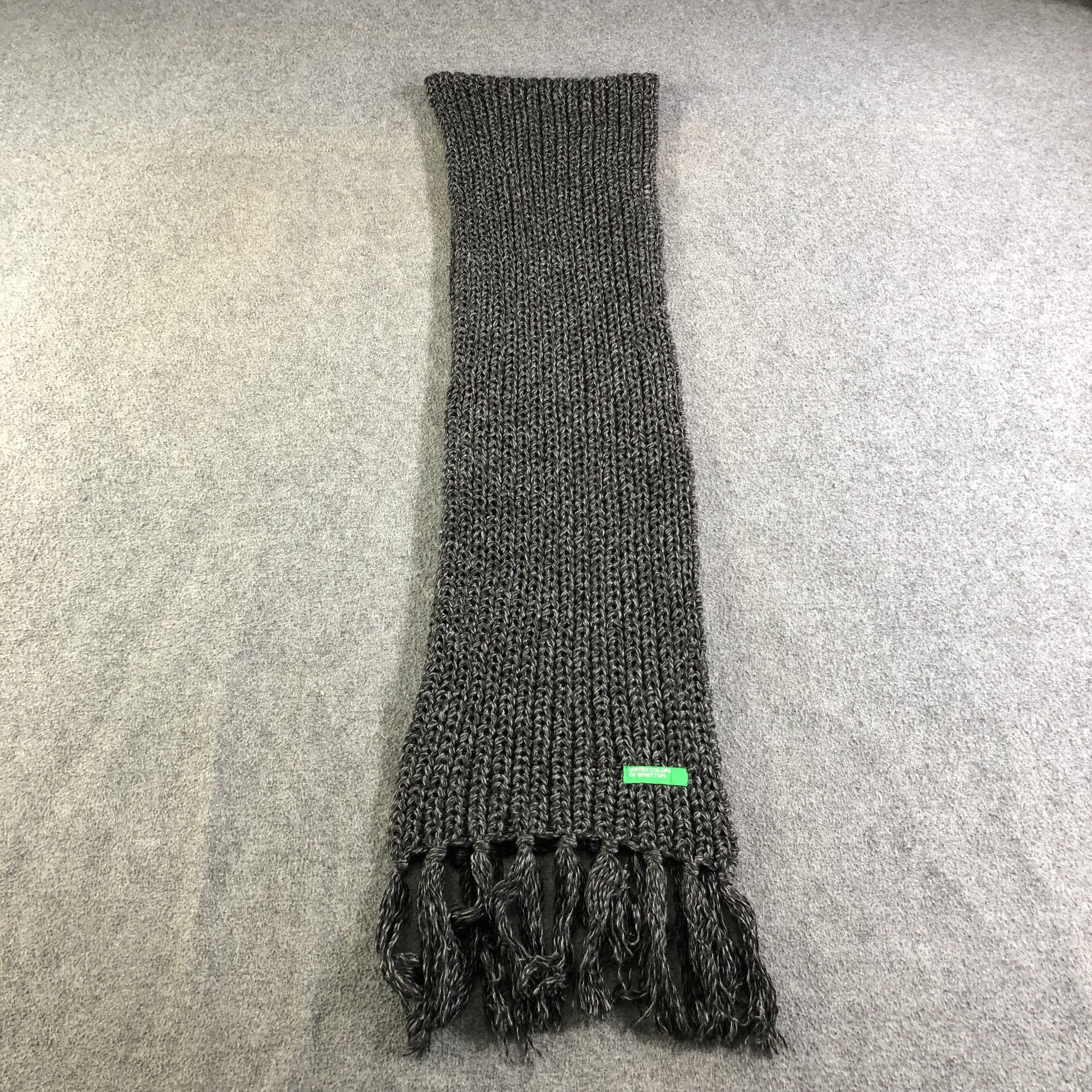 United Colors Of Benetton United Colors Of Benetton Knit Scarf Muffler Neckwear V2176 Size ONE SIZE - 2 Thumbnail