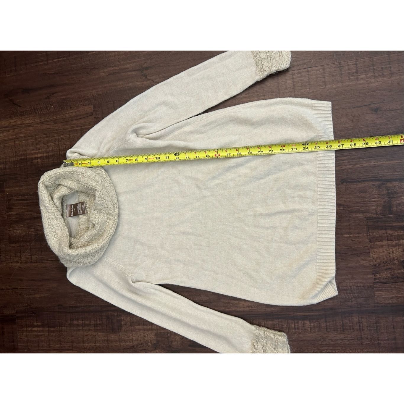 White's Boots White Stag Cream Gold Thread Turtleneck Cowl-Neck SOFT Sweat Size M / US 6-8 / IT 42-44 - 3 Thumbnail