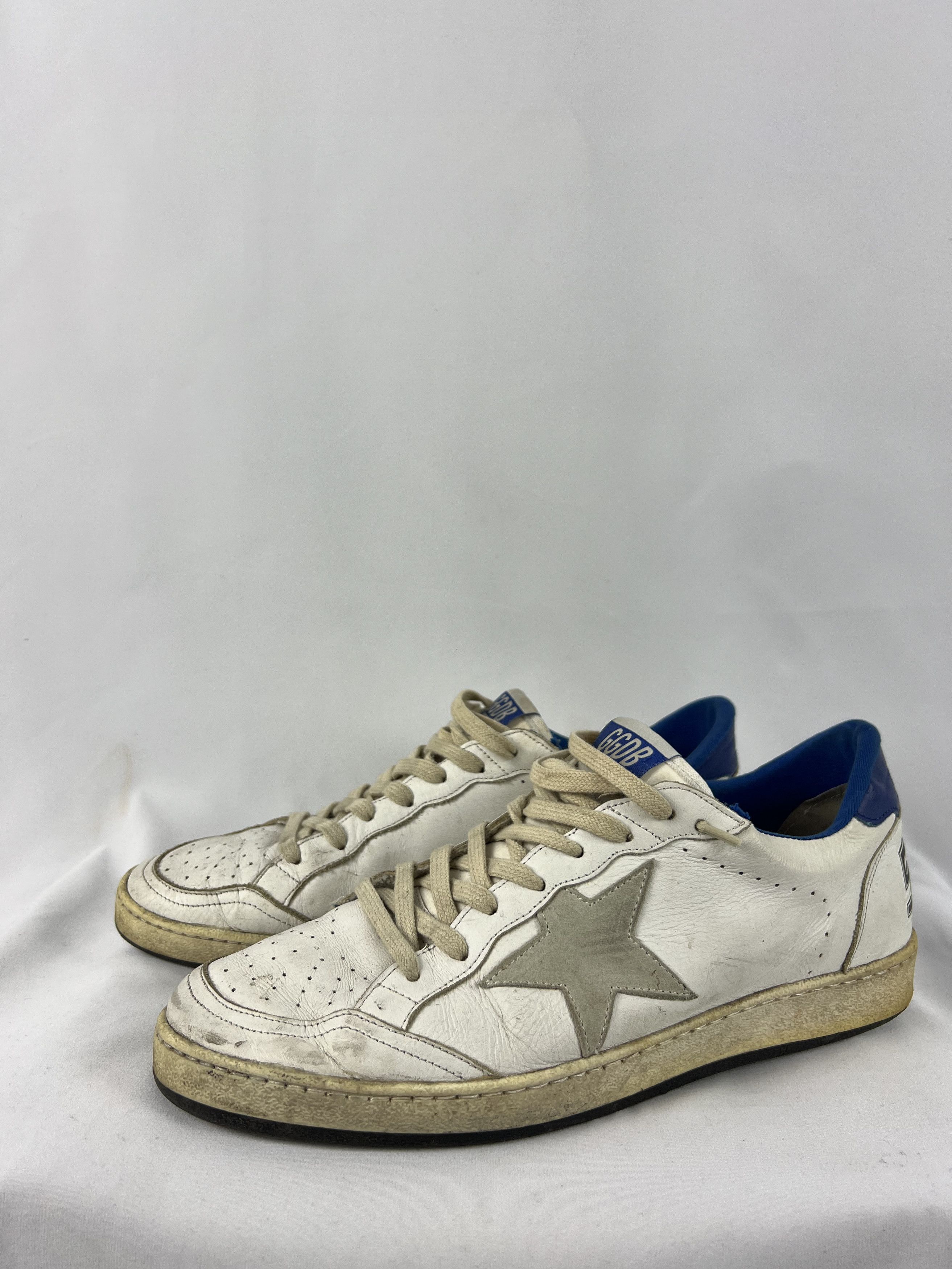 Golden Goose Golden Goose Ball Star mixed Blue leather low-top