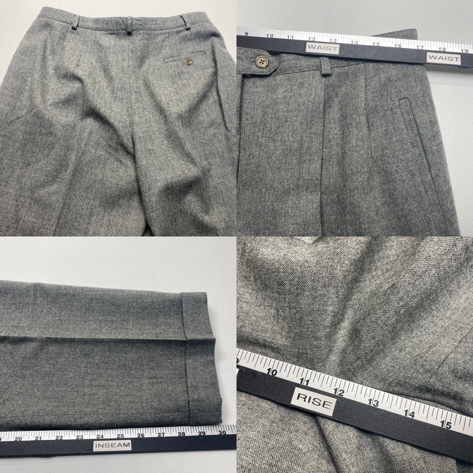 Ralph Lauren Lauren Ralph Lauren 100% Worsted Wool Dress Pants Women's 14 Lined Straight Leg Size 36" / US 14 / IT 50 - 8 Thumbnail
