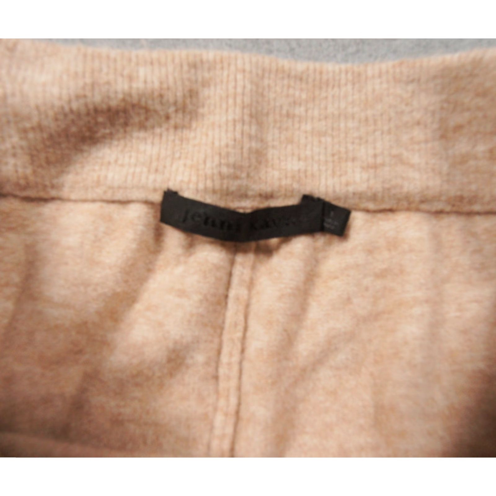 Vintage Jenni Kayne Pants Womens Large Beige Knit Wide-Leg Wool Cashmere Blend Casual Travel Size 36" / US 14 / IT 50 - 5 Thumbnail