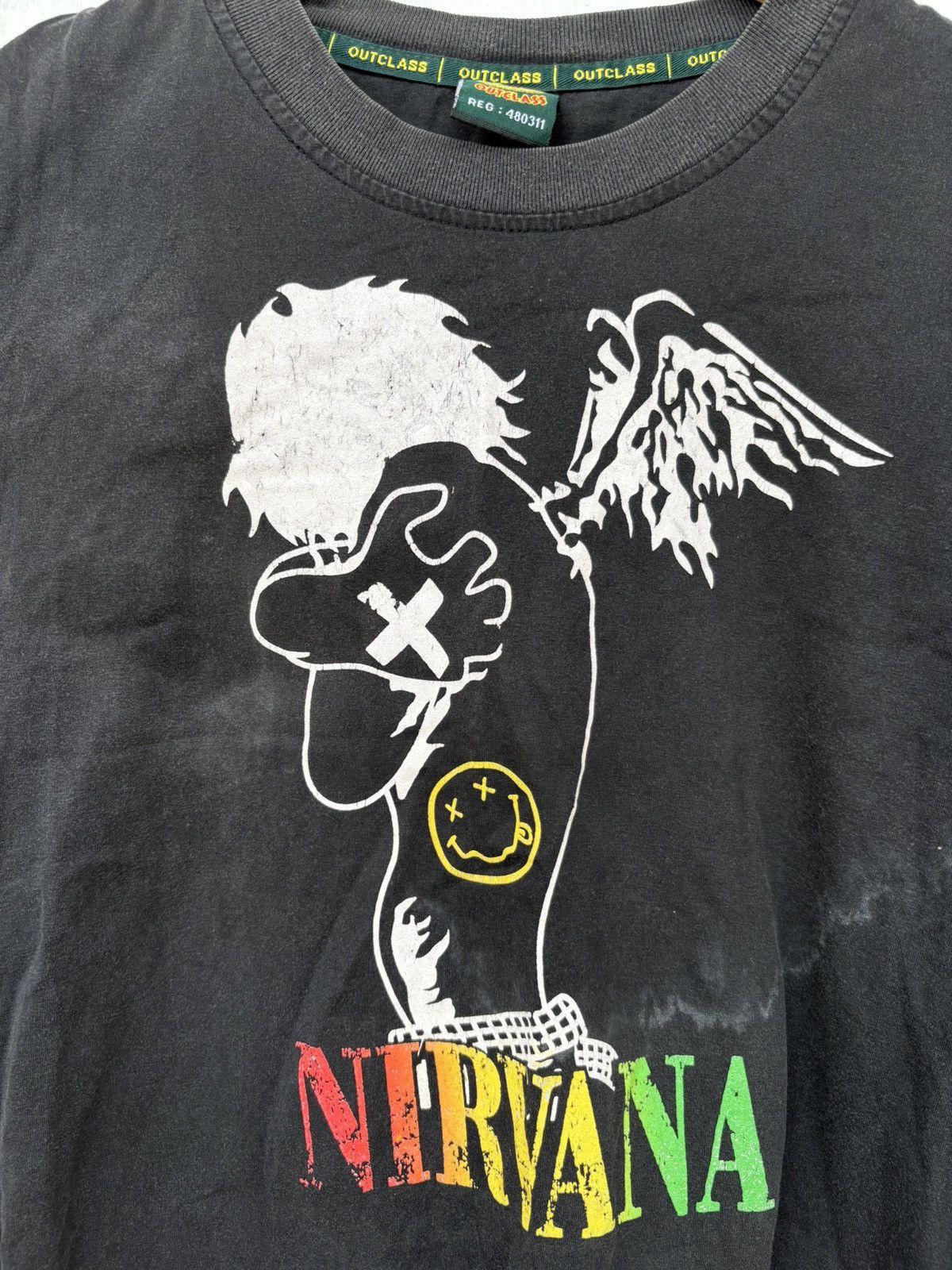 Japanese Brand Angel Nirvana Band Tees Size US S / EU 44-46 / 1 - 3 Thumbnail