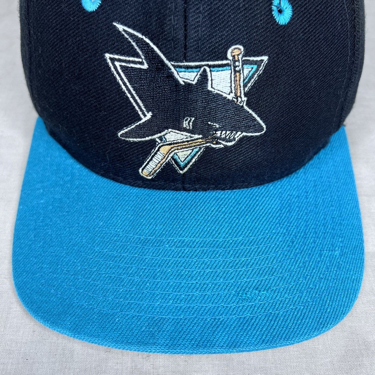 NHL Vintage 1990s San Jose Sharks Two Tone Embroidered Snapback Size ONE SIZE - 3 Thumbnail