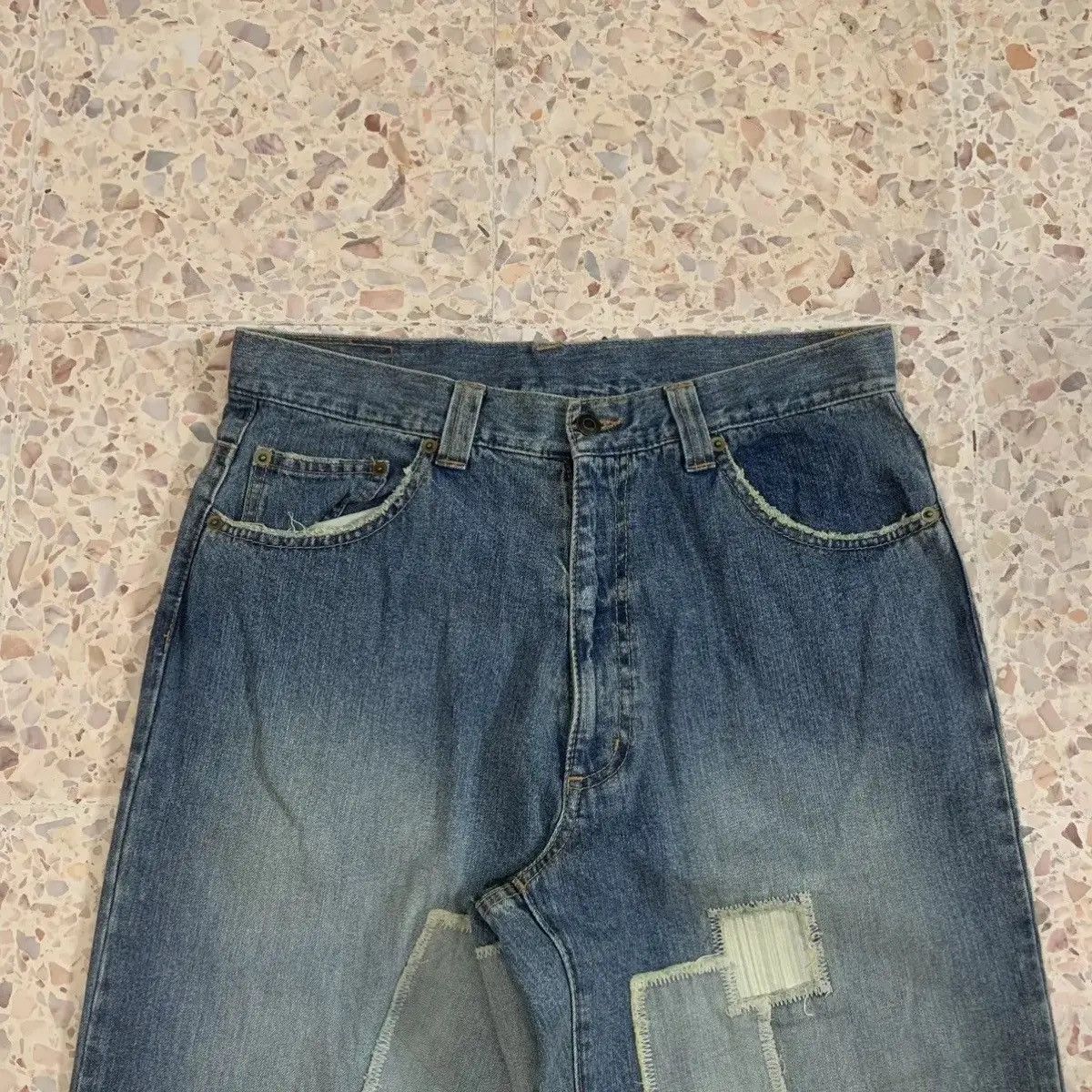 Hawk Vintage TonyHawk Jeans 31x32 Patchwork VERY RARE Denim Pants Size US 31 - 4 Thumbnail