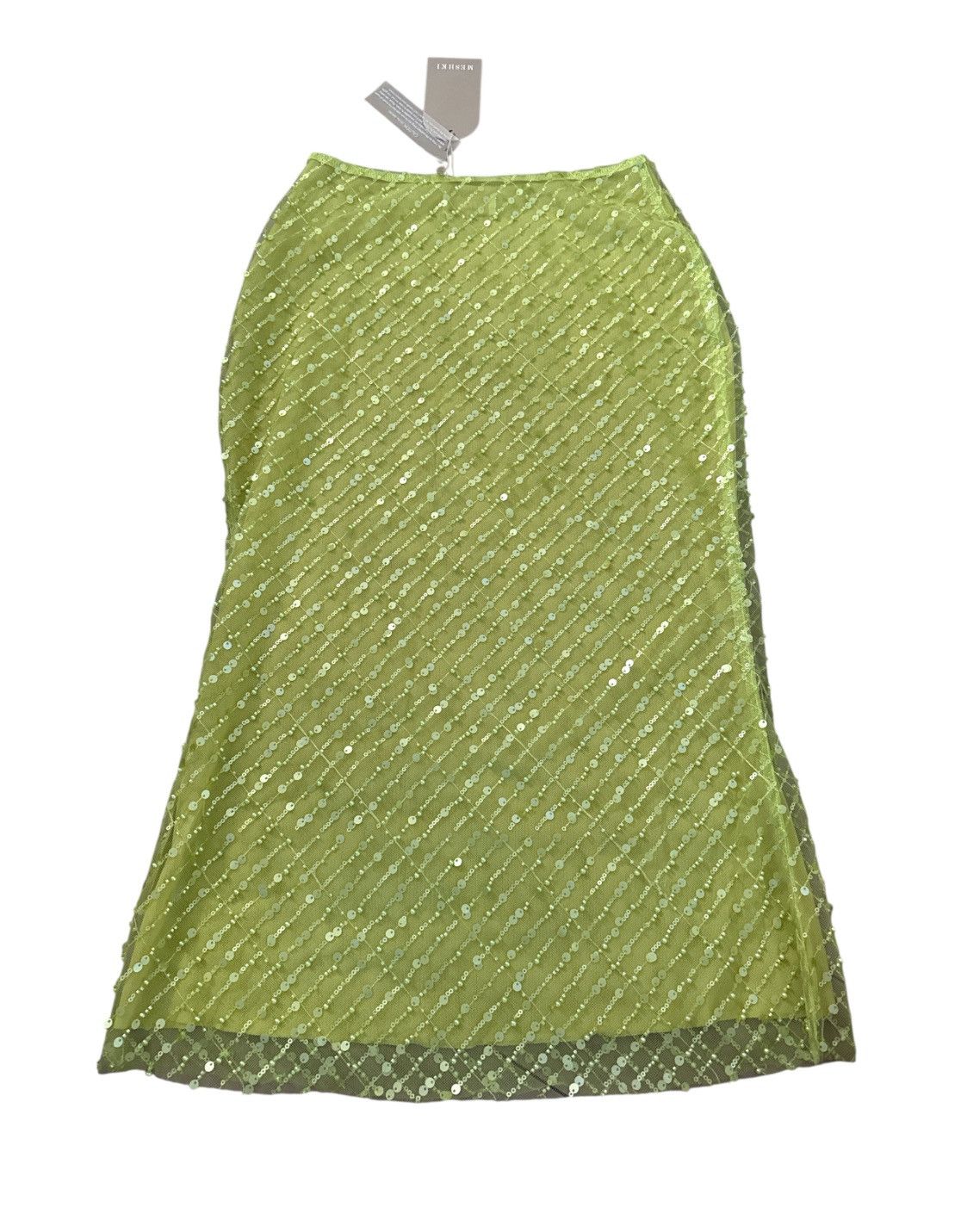 Other Meshki lime green sequence mid skirt Size 27" / US 4 / IT 40 - 2 Thumbnail