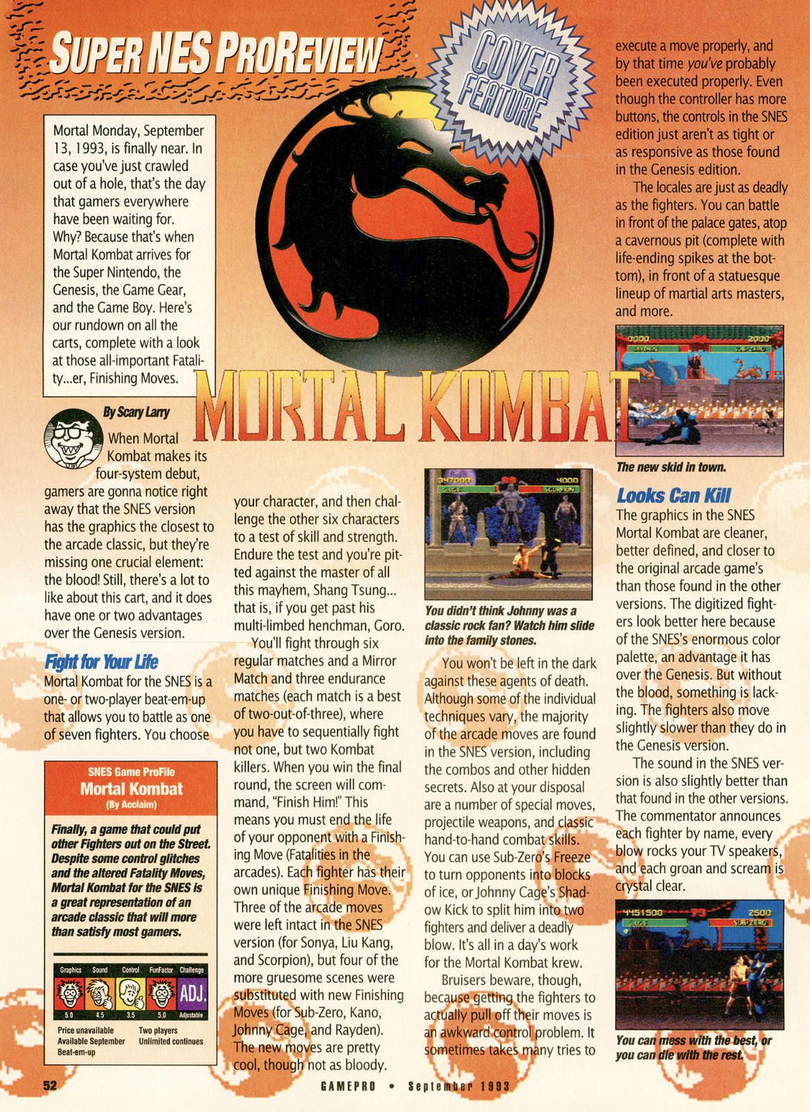 Designer Vtg GamePro Magazine Sept 1993 Street Fighter II Turbo SNES Size ONE SIZE - 4 Thumbnail