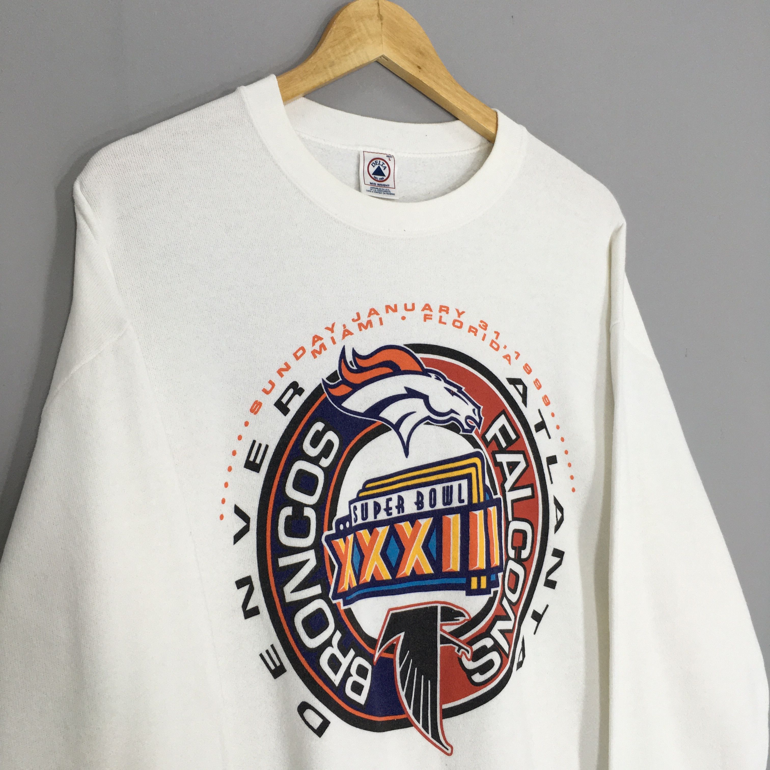 Delta × NFL × Vintage Vintage 90s Super Bowl XXXIII NFL Sweatshirt Large Size US L / EU 52-54 / 3 - 3 Thumbnail
