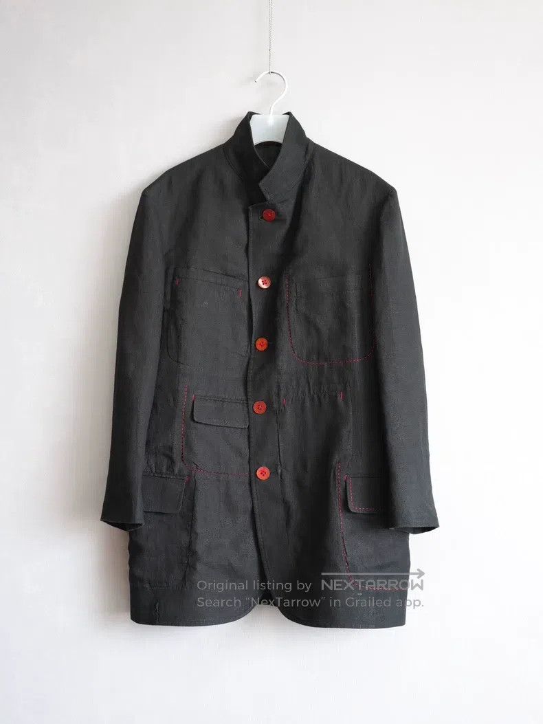Yohji Yamamoto YOHJI YAMAMOTO Red Thread Linen Jacket Size US M / EU 48-50 / 2 - 1 Thumbnail