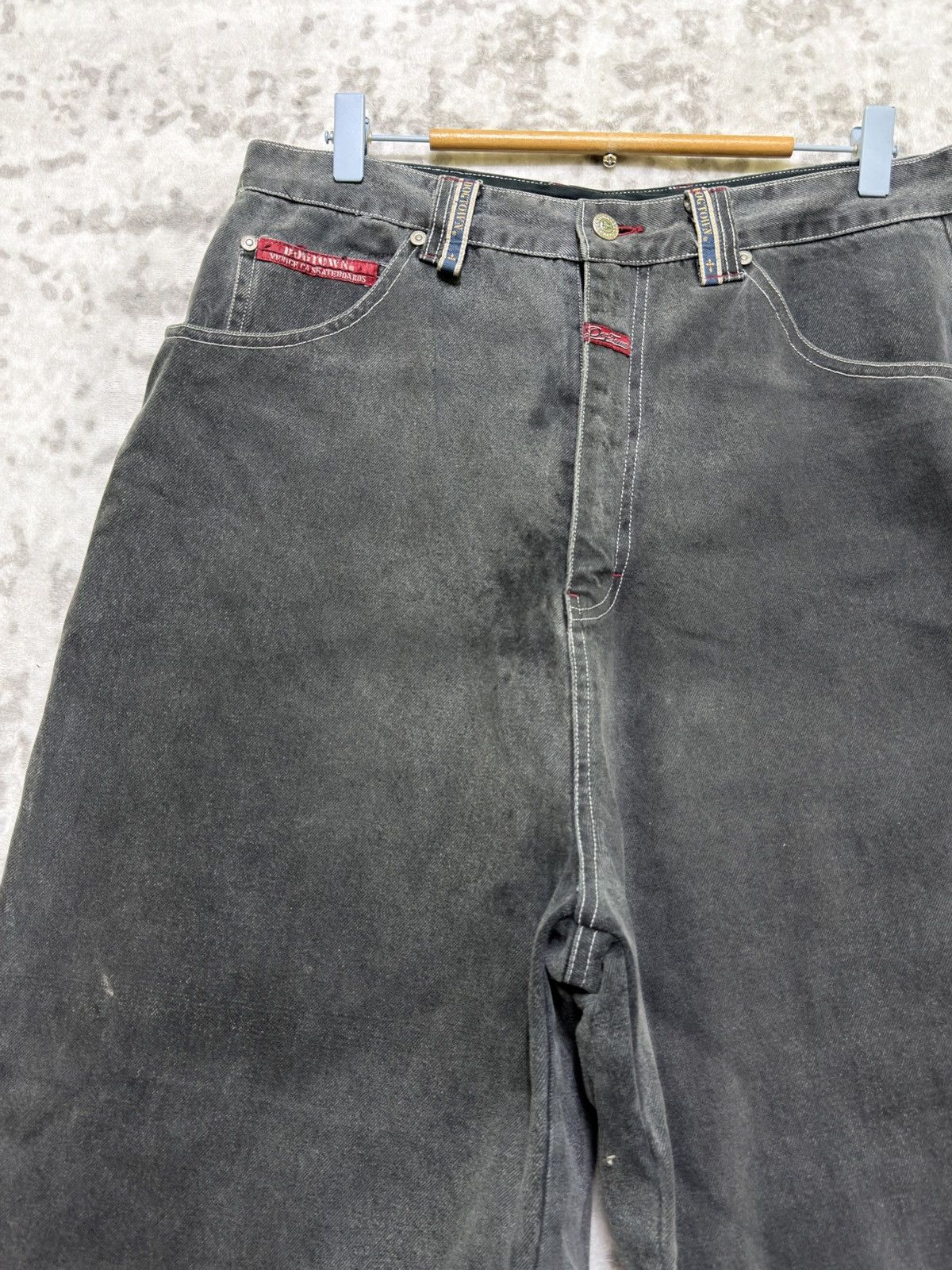 Dogtown Dogtown Black Dragon Baggy Denim Y2K Skate Hip Hop Jeans Size US 31 - 4 Thumbnail