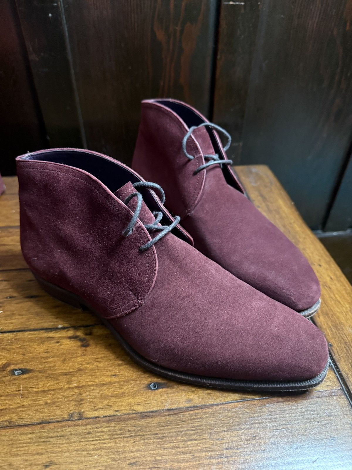 Carmina Carmina Chukka Boots Burgundy Suede (Uk size 7.5, NA 8.5) Size US 8.5 / EU 41-42 - 1 Thumbnail