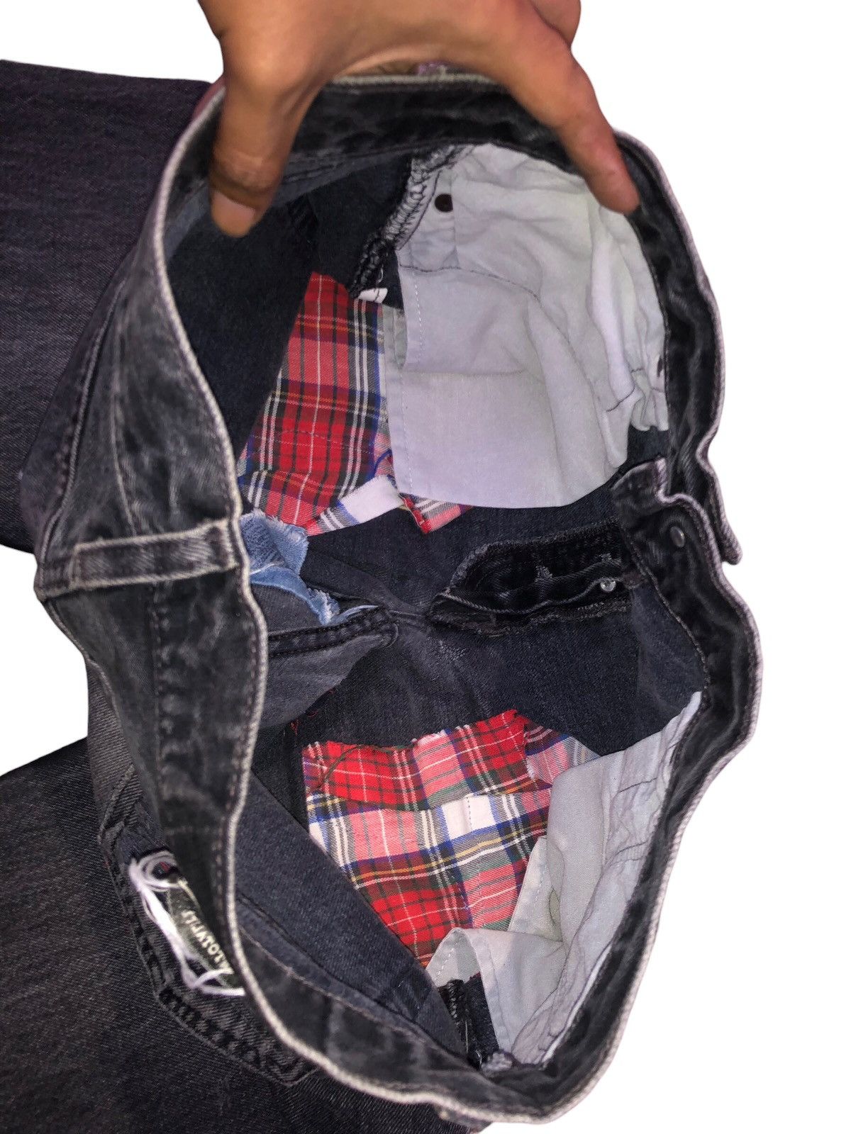 Levi's 🔥Vintage LEVIS x LaTOTALITE Distressed Patchwork 501xx Jeans Size US 32 / EU 48 - 10 Thumbnail