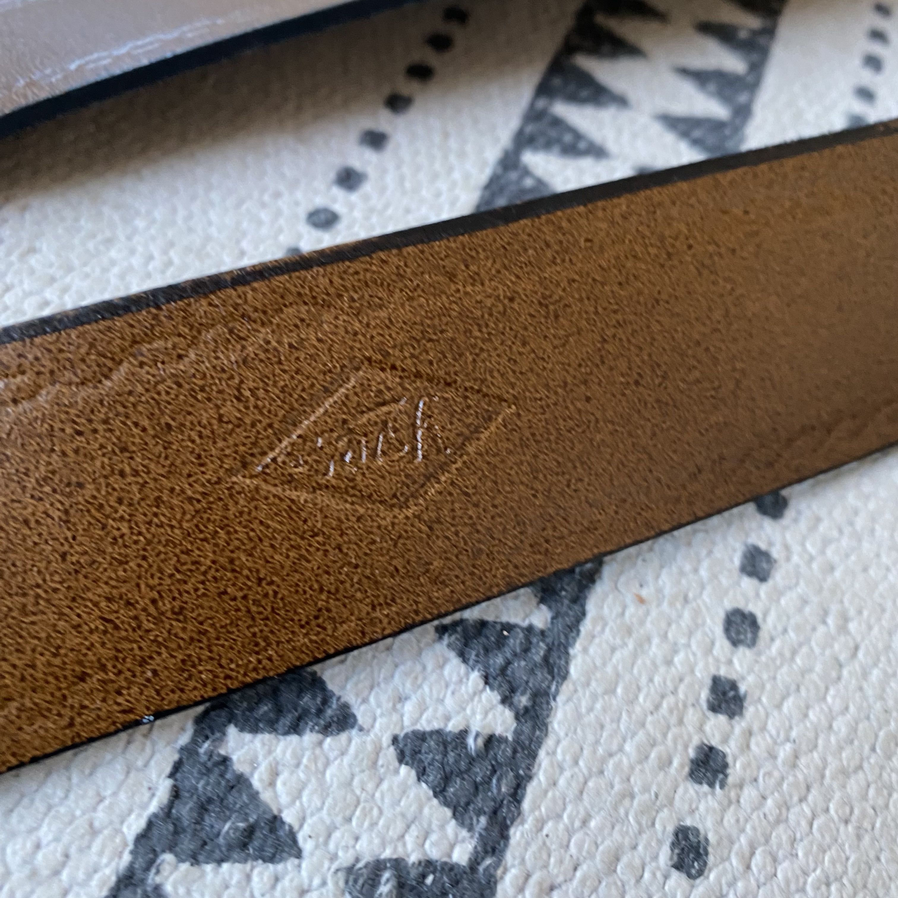 Polo Ralph Lauren Luxury Oldmoney French Designer Real leather belt Size 32 - 5 Thumbnail