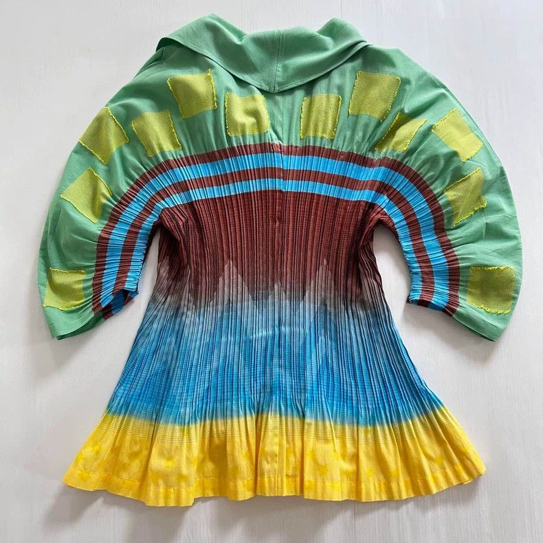 Issey Miyake issey miyake size:2 Rainbow pleated shirt Size XXS / US 00 / IT 34 - 2 Thumbnail