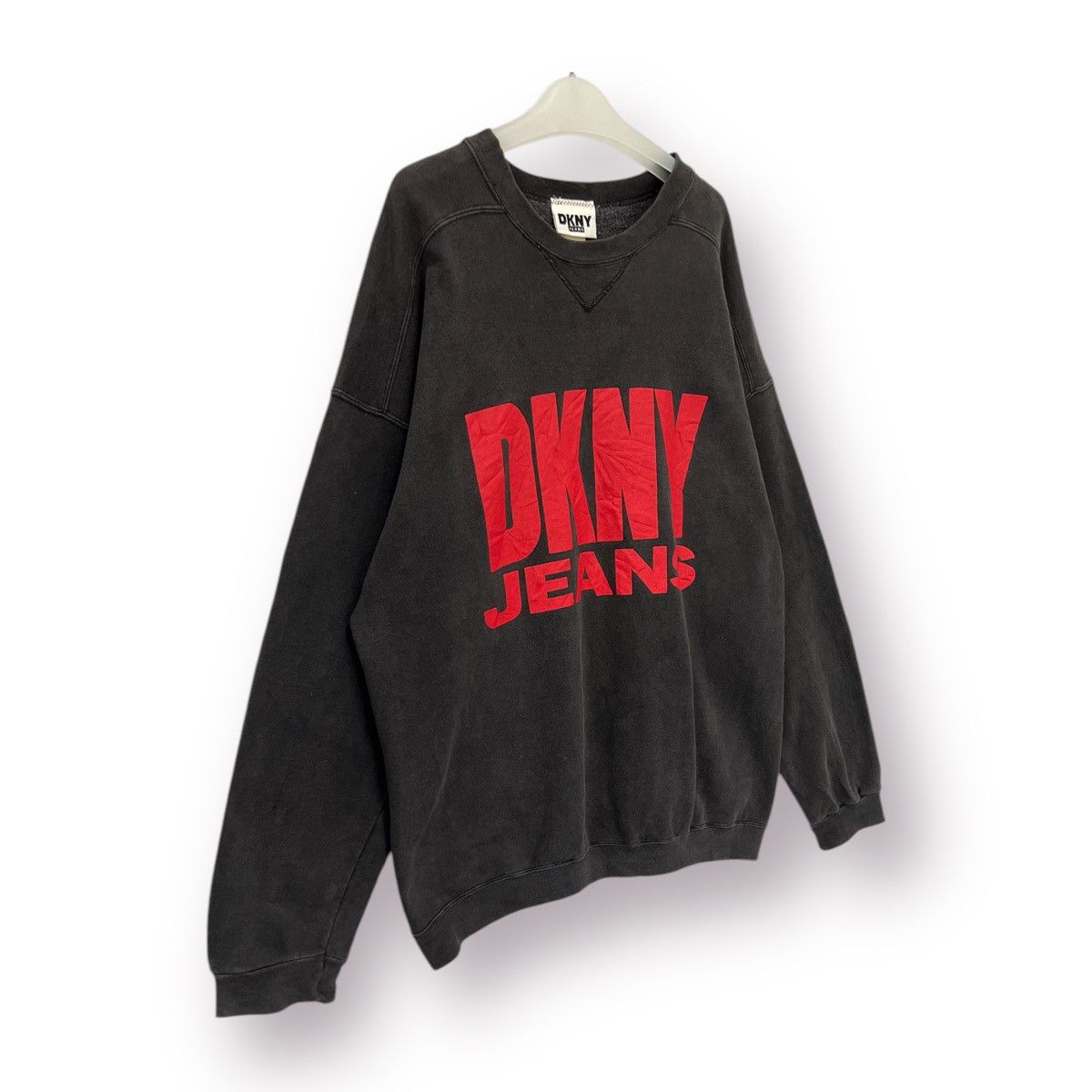 DKNY × Donna Karan × Vintage 🔥 Vintage DKNY Jeans big logo Roundneck sweatshirt Size US L / EU 52-54 / 3 - 3 Thumbnail