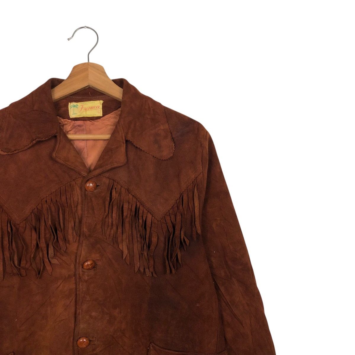 Other 📌Vintage Biker Leather Jacket Western Design Franca Size US L / EU 52-54 / 3 - 7 Thumbnail