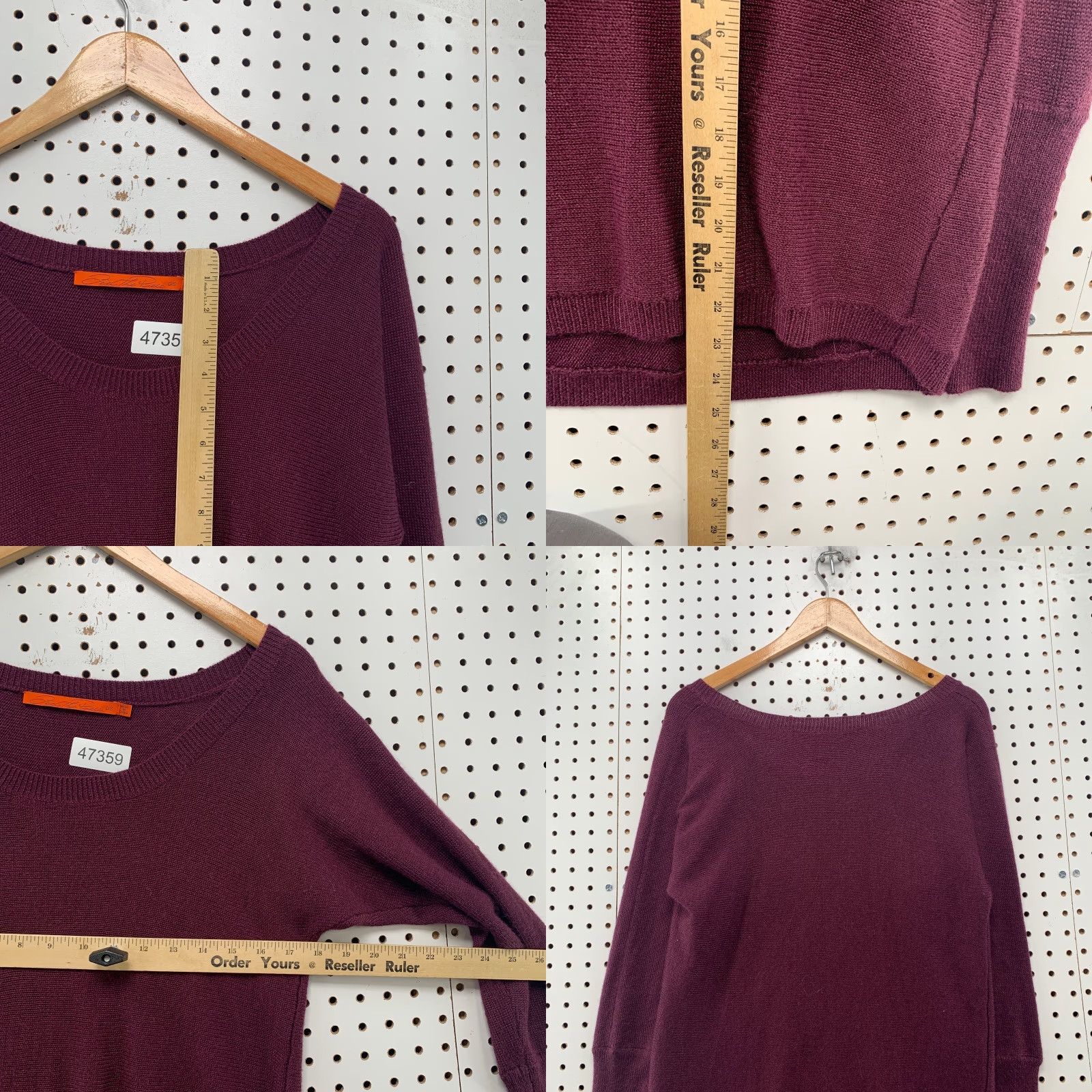 Vintage Feel The Piece Sweater Womens One Size Dark Purple Alpaca Blend Tere Jacobs Size M / US 6-8 / IT 42-44 - 8 Thumbnail